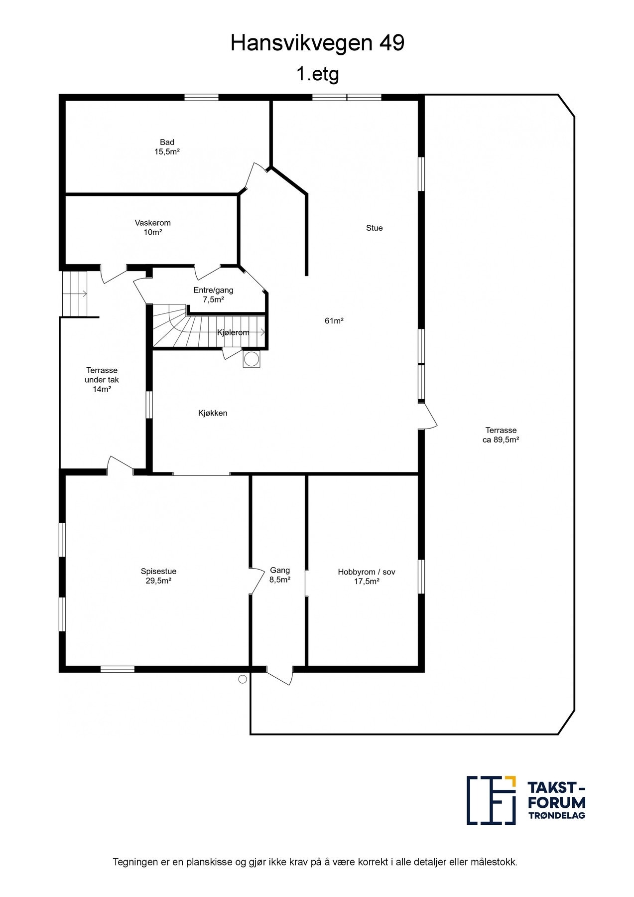 Planskisse - 1.etasje Galleribilde