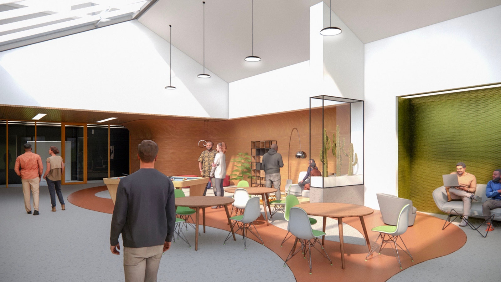 Midtunhaugen 10. Skisse som viser kundeinngang til kontorer i 2. etg. Galleribilde