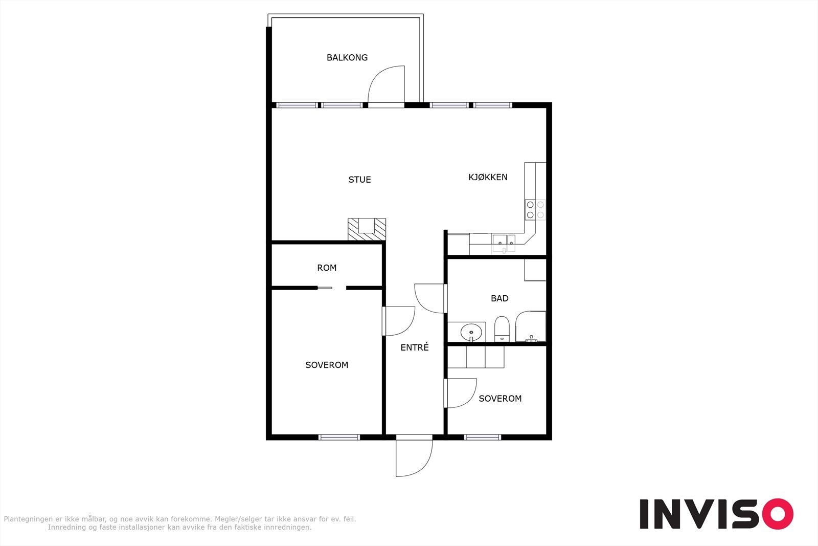 Plantegning 2. etasje. I tillegg disponerer leiligheten en parkeringsplass på ca. 15m² i felles carportanlegg, samt en bod på ca. 5m² i felles uthus. Galleribilde