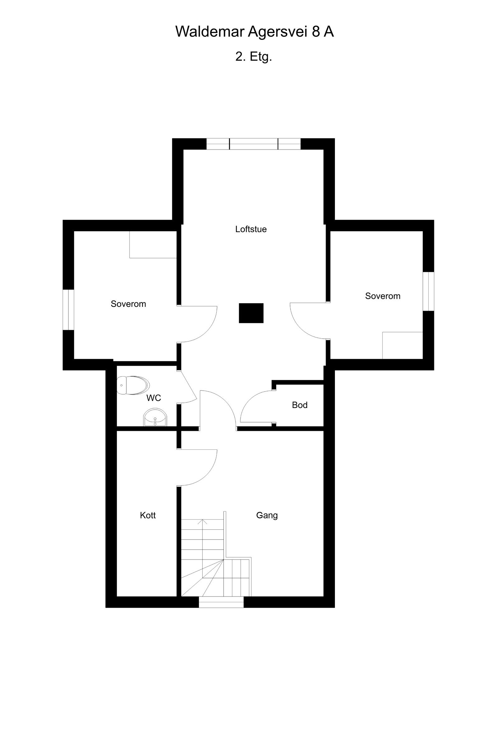 Plantegning 2. etasje Galleribilde