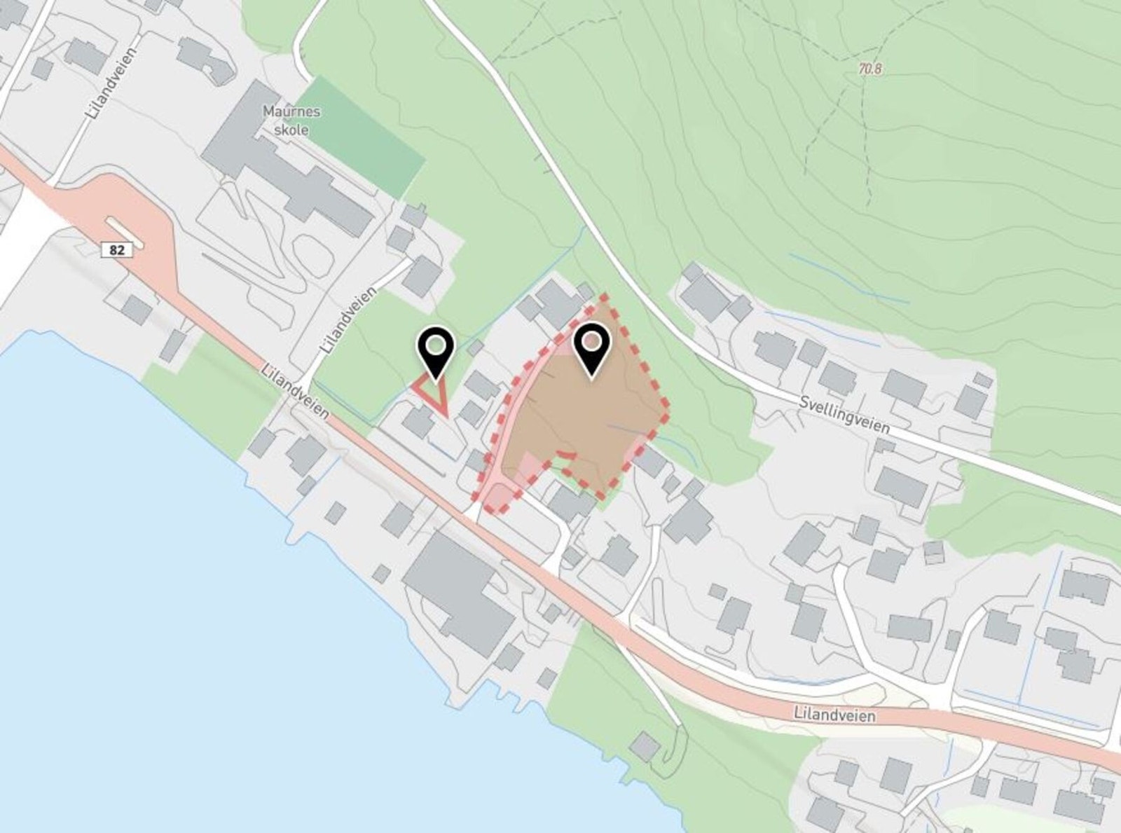 Kart over eiendommen Galleribilde