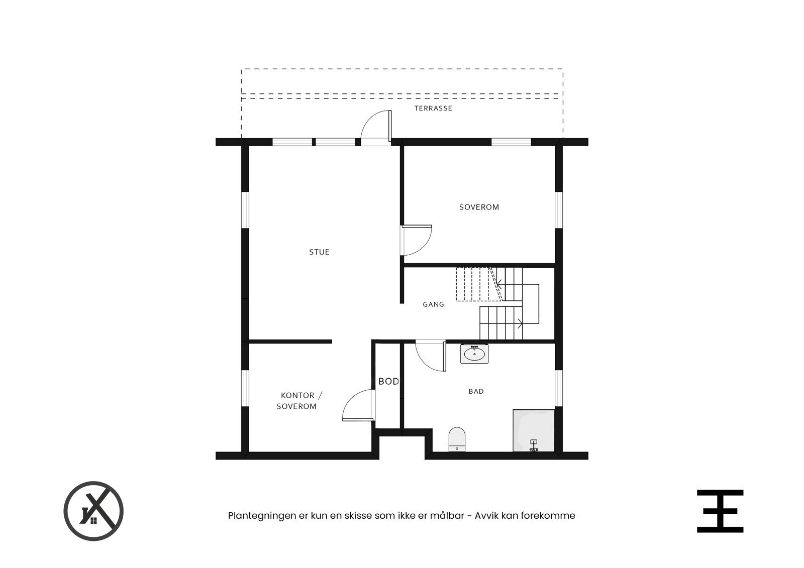 Plantegning underetasje Galleribilde