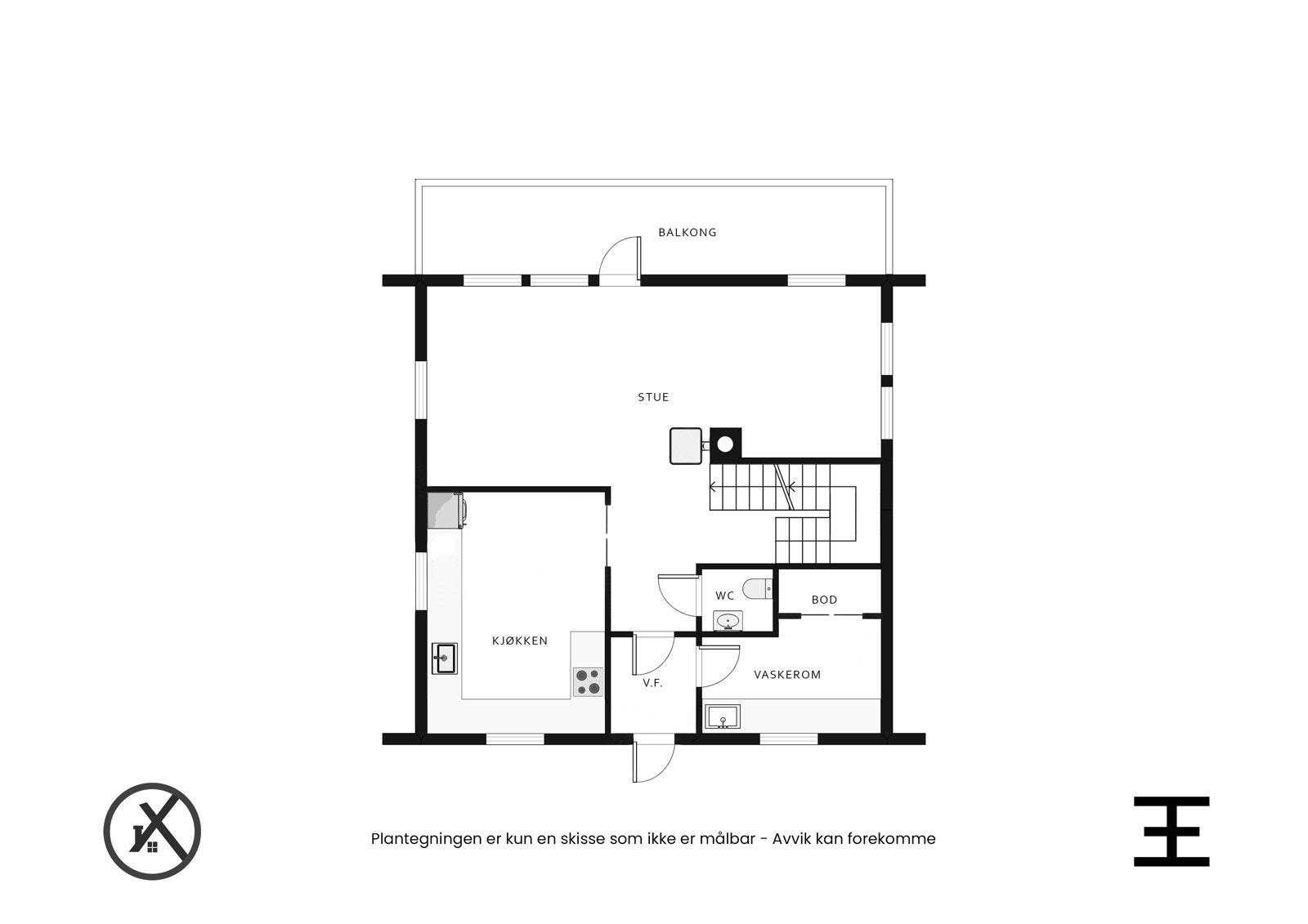 Plantegning første etasje Galleribilde
