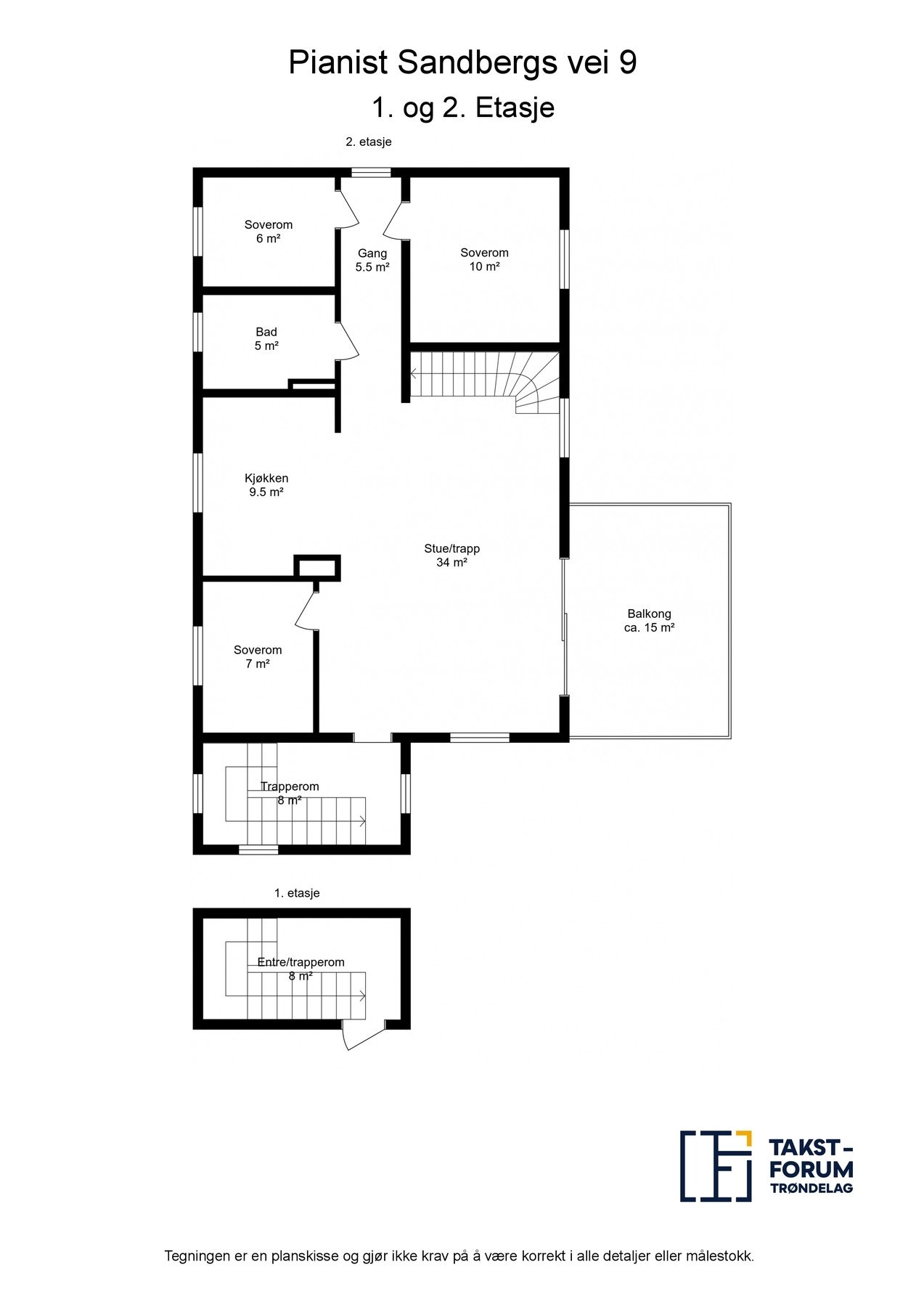 Planskisse med areal 2. etasje. Galleribilde