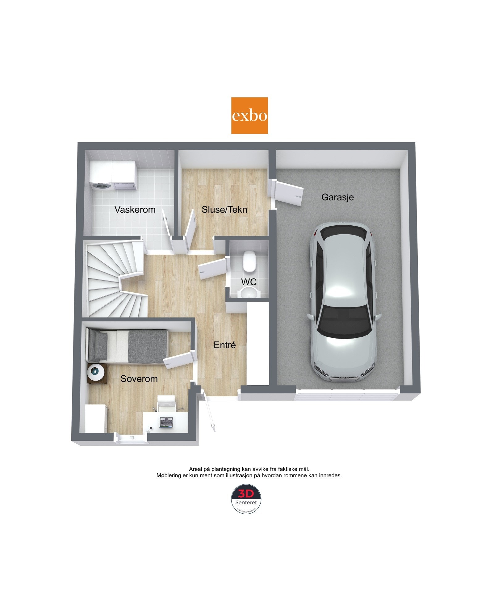Torjusheia - Planskisse 1 - 3D Floor Plan Galleribilde