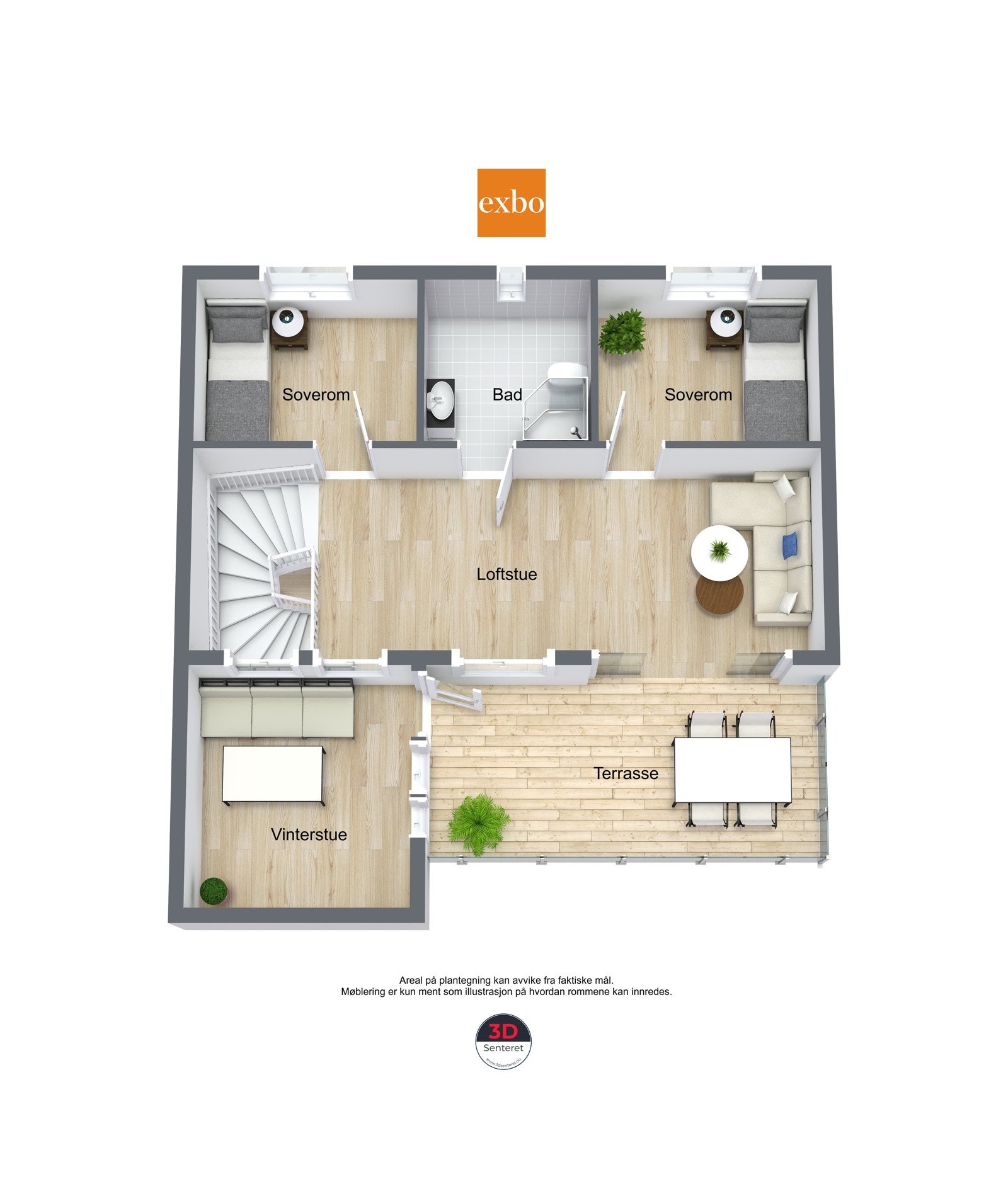 Torjusheia - Planskisse 3 - 3D Floor Plan Galleribilde