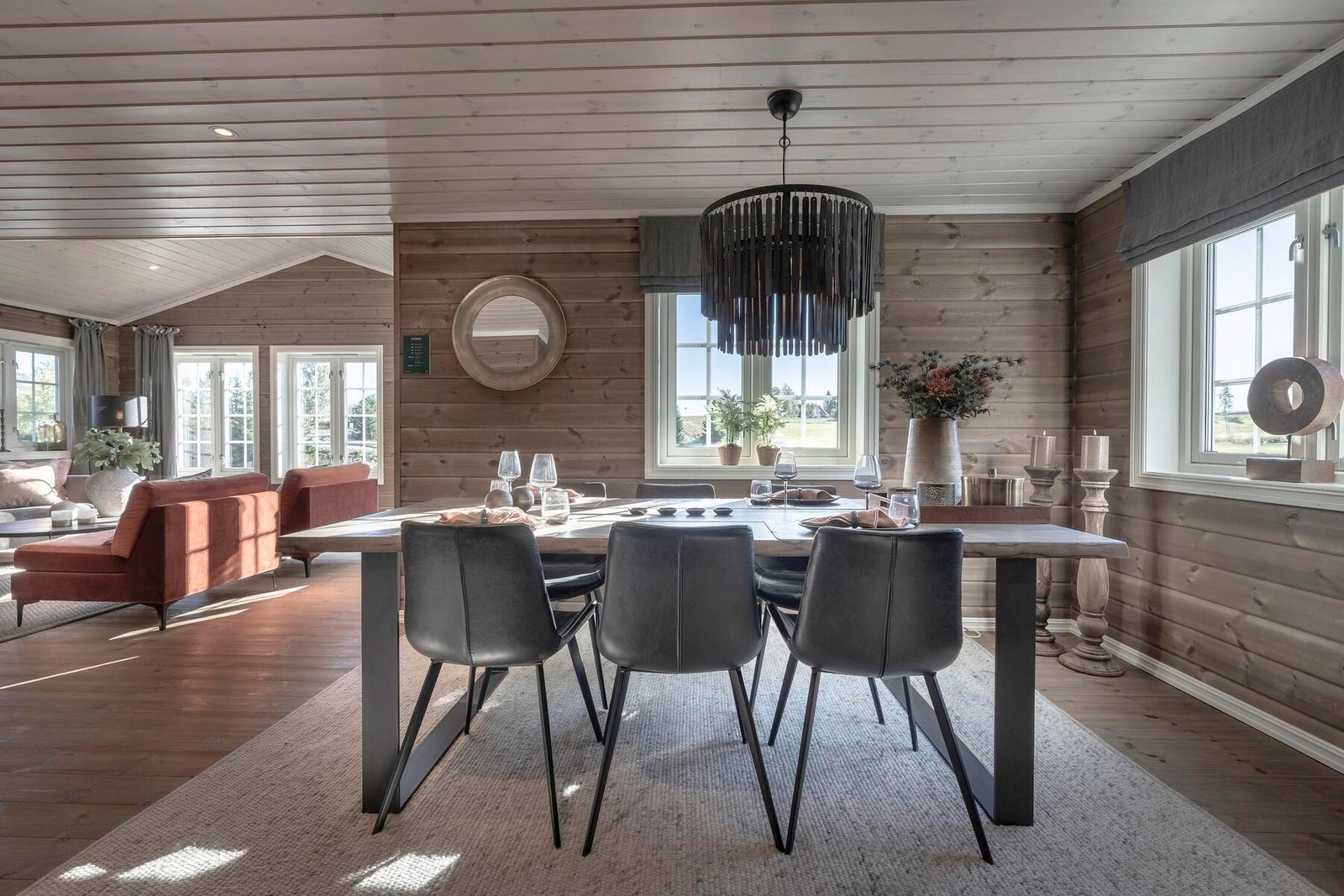 Foto fra visningshytte Rondablikk 100 på Hellerudsletta. Overflater og areal kan avvike fra priset modell Galleribilde