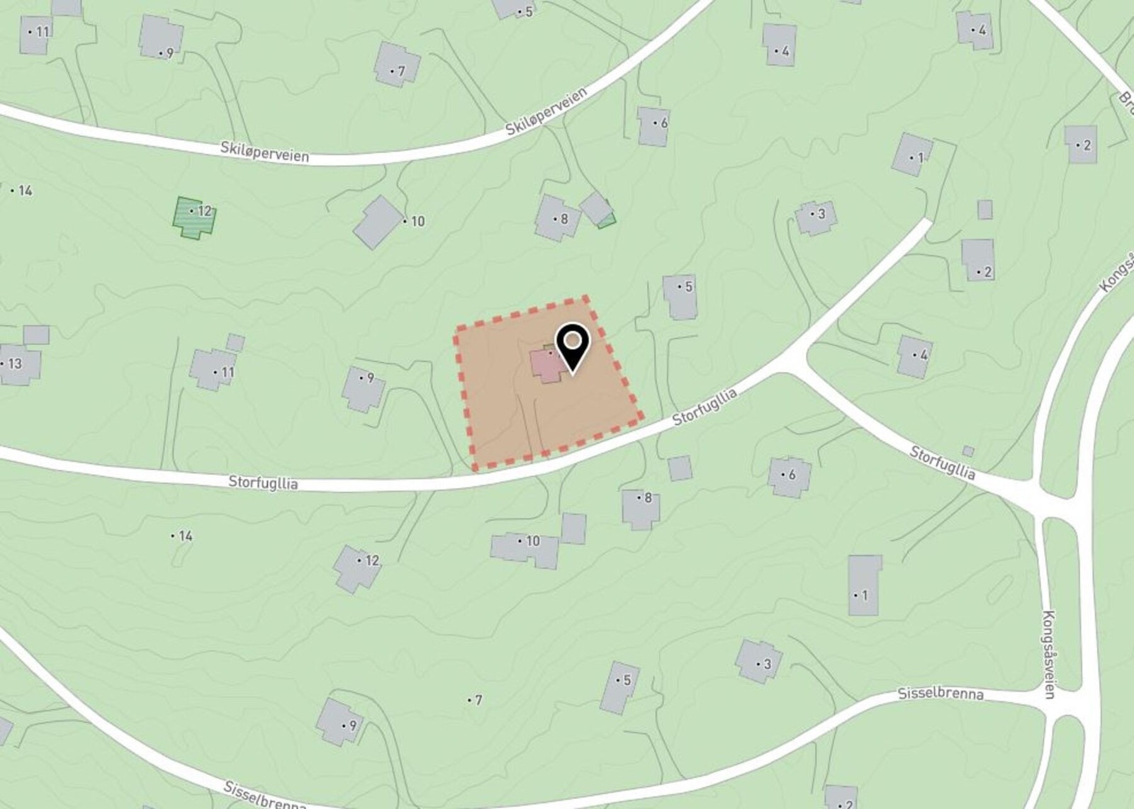 Tomtekart, tomt 25 Galleribilde