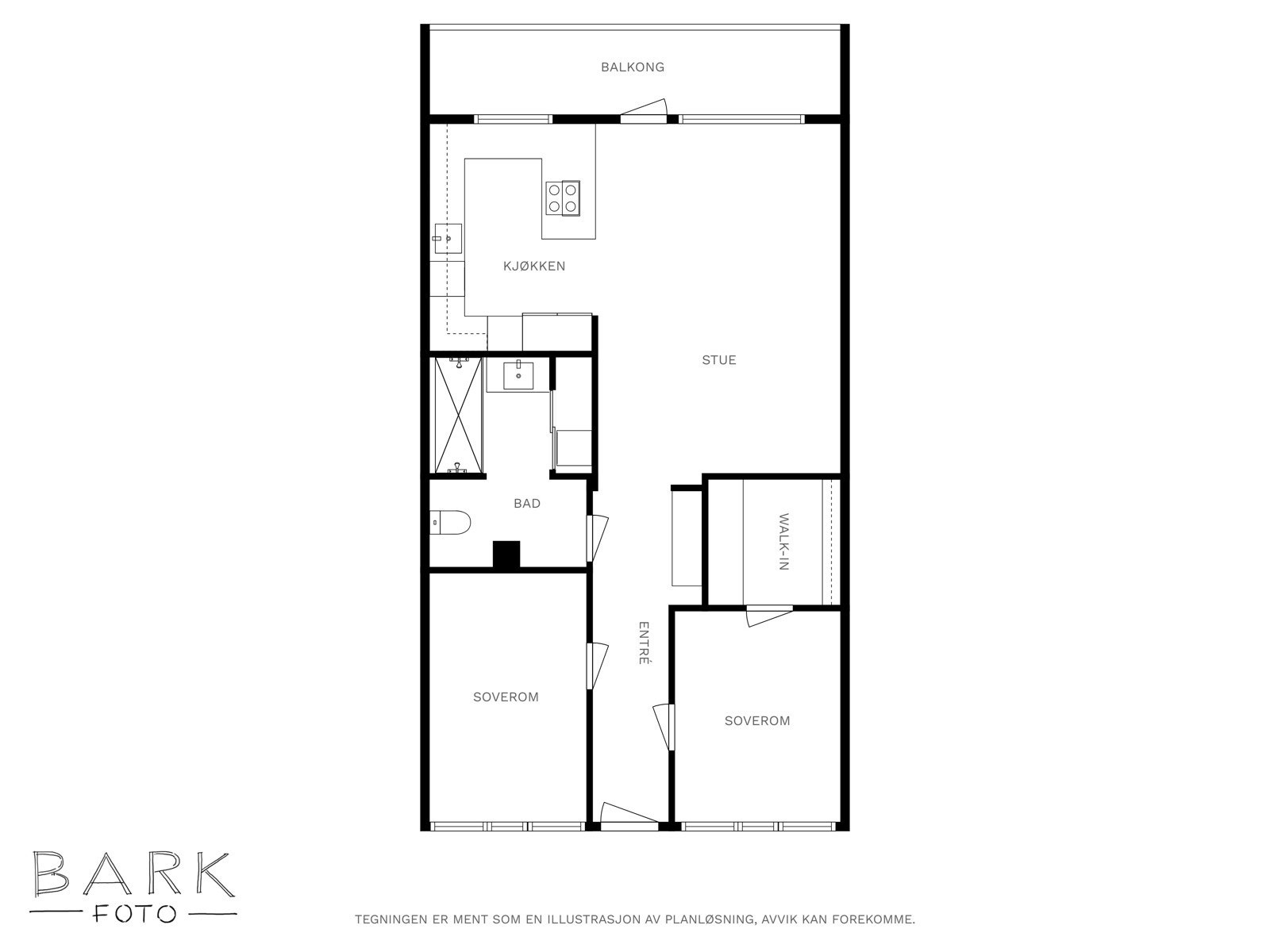 Plantegning fra fotograf Galleribilde