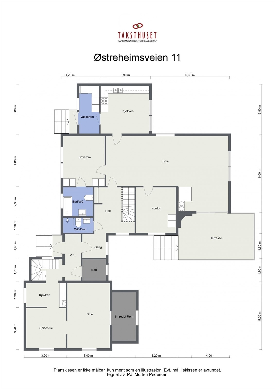 Plantegning 1. etasje Galleribilde