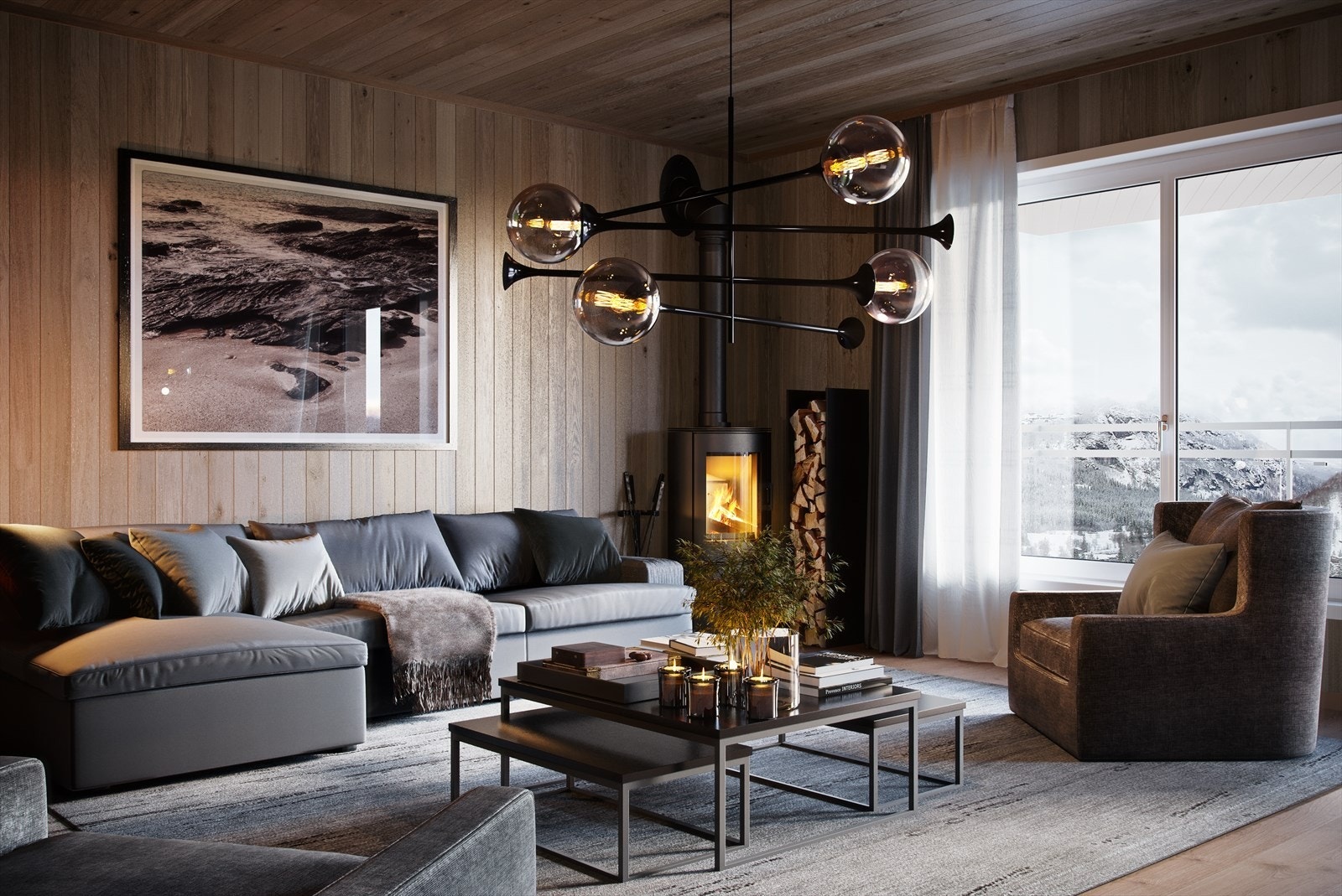 Illustrasjon leveranse stue. Galleribilde