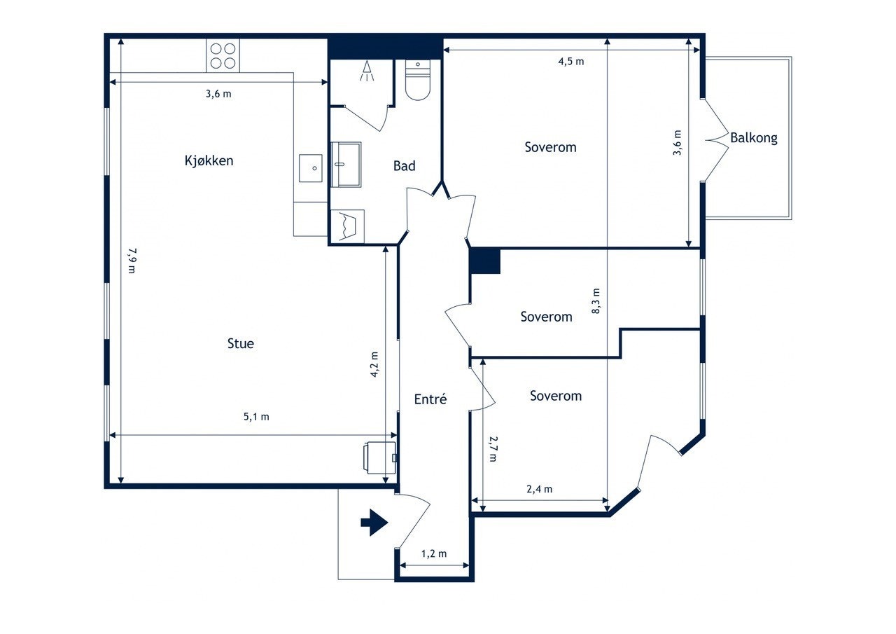 Plantegning - 4. etasje Galleribilde