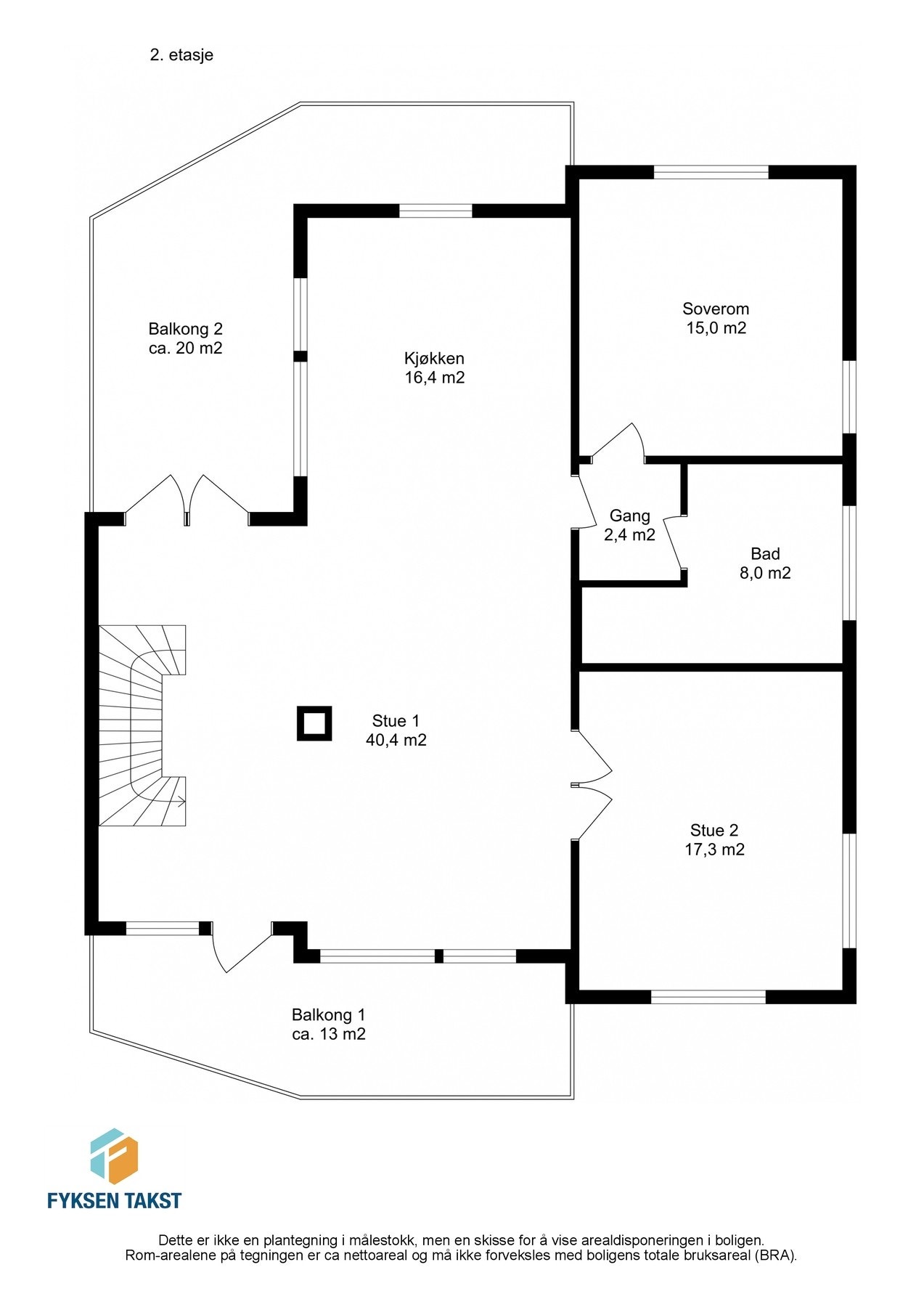 Planskisse 2. etasje Galleribilde