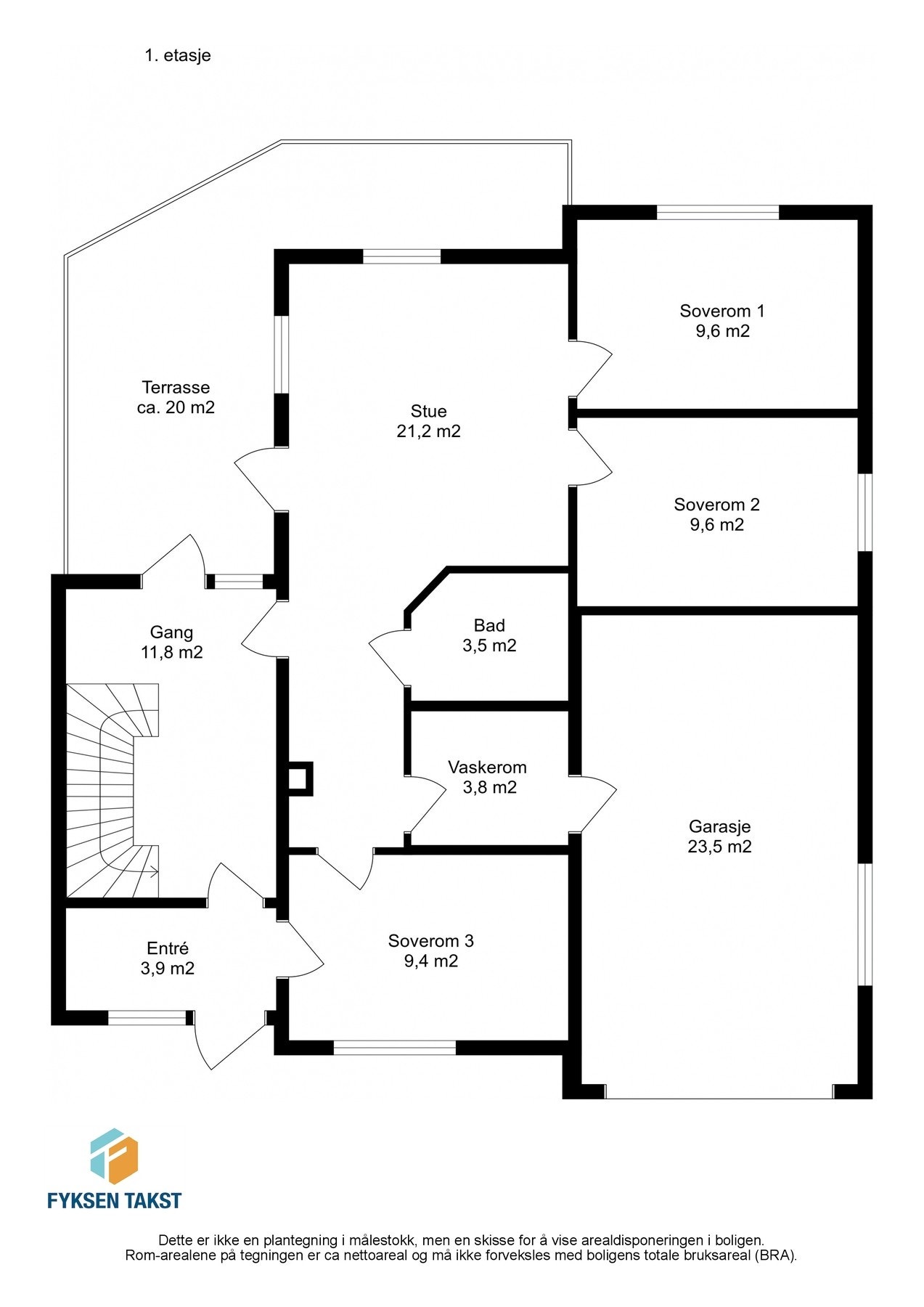 Planskisse 1. etasje. Galleribilde