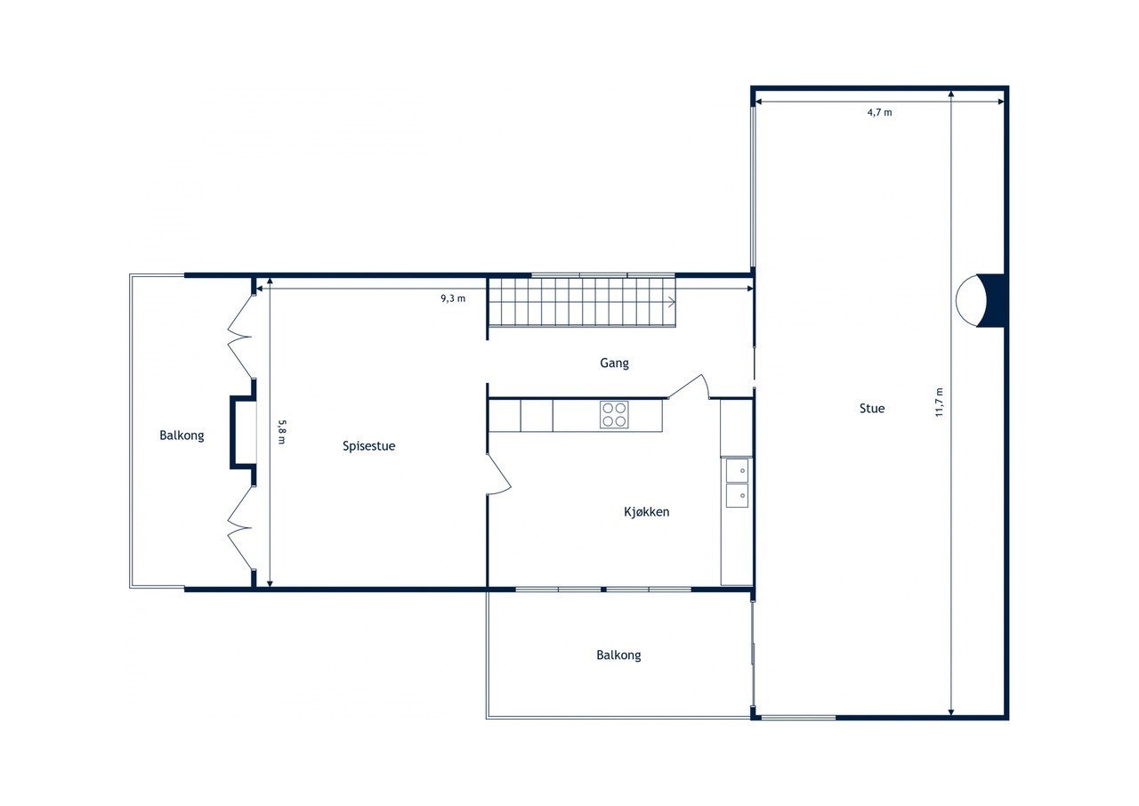 Plantegning 2. etasje Galleribilde