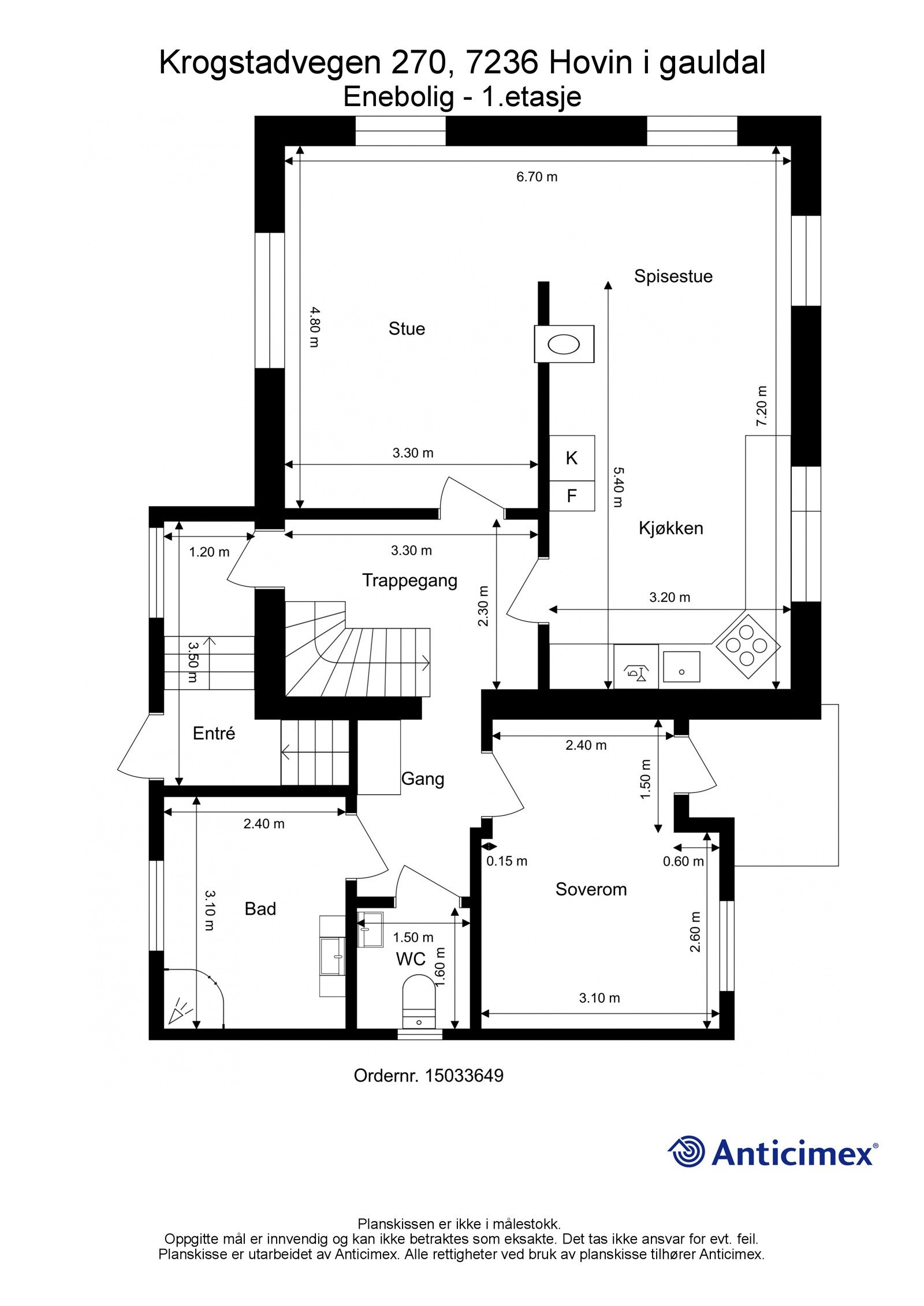 Plantegning for 1.etasje. Galleribilde