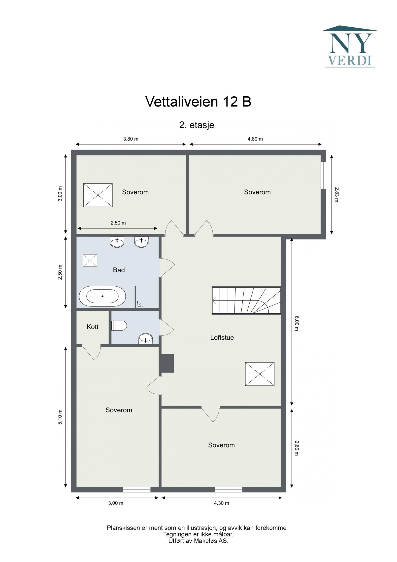Plantegning 2. etasje Galleribilde