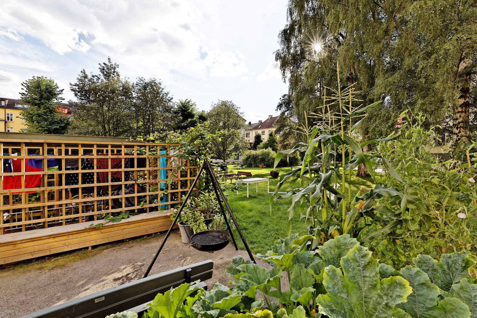 Et hyggelig fellesområde, her fra grillplassen Galleribilde