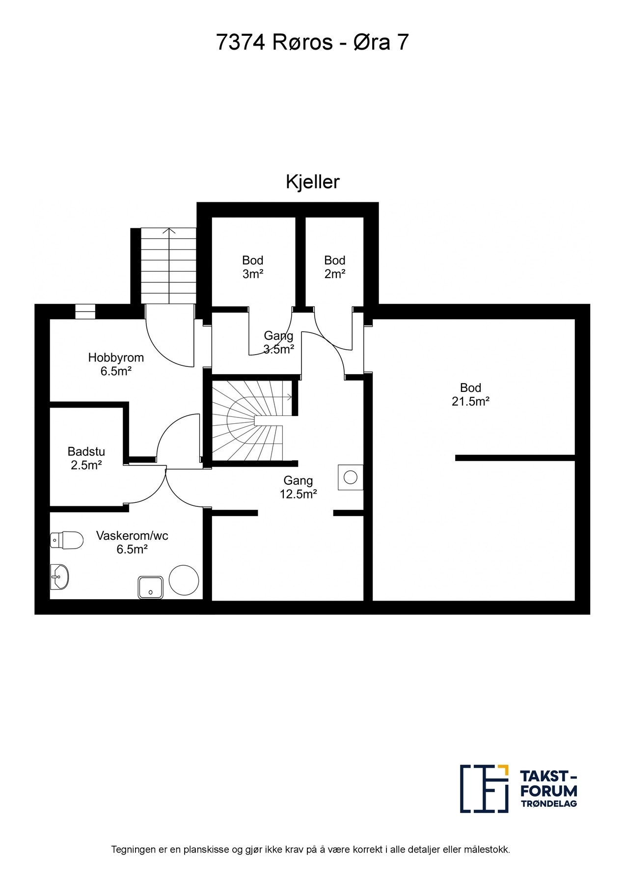 Planskisse kjeller Galleribilde