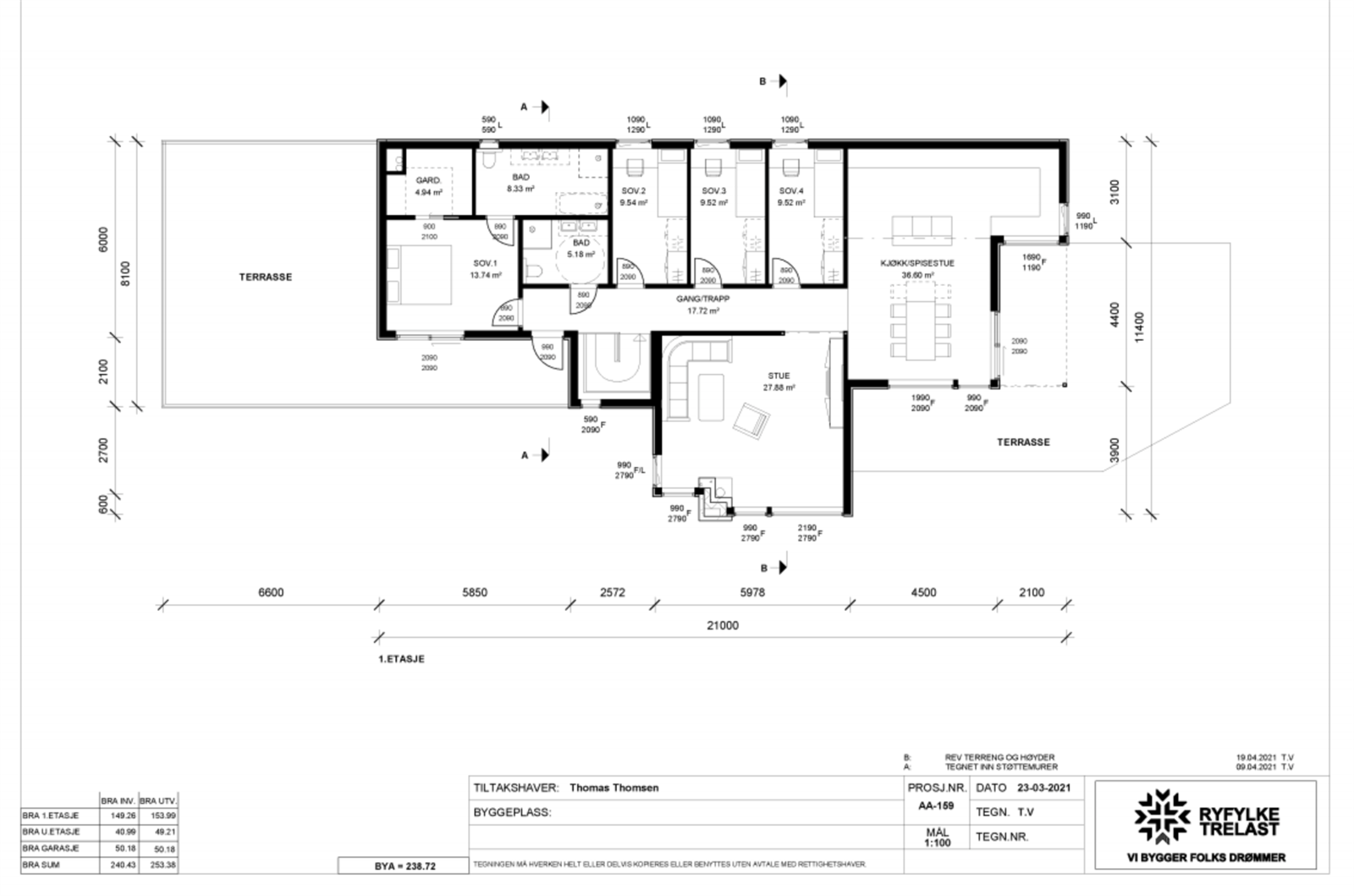 plantegning 1.etg Galleribilde