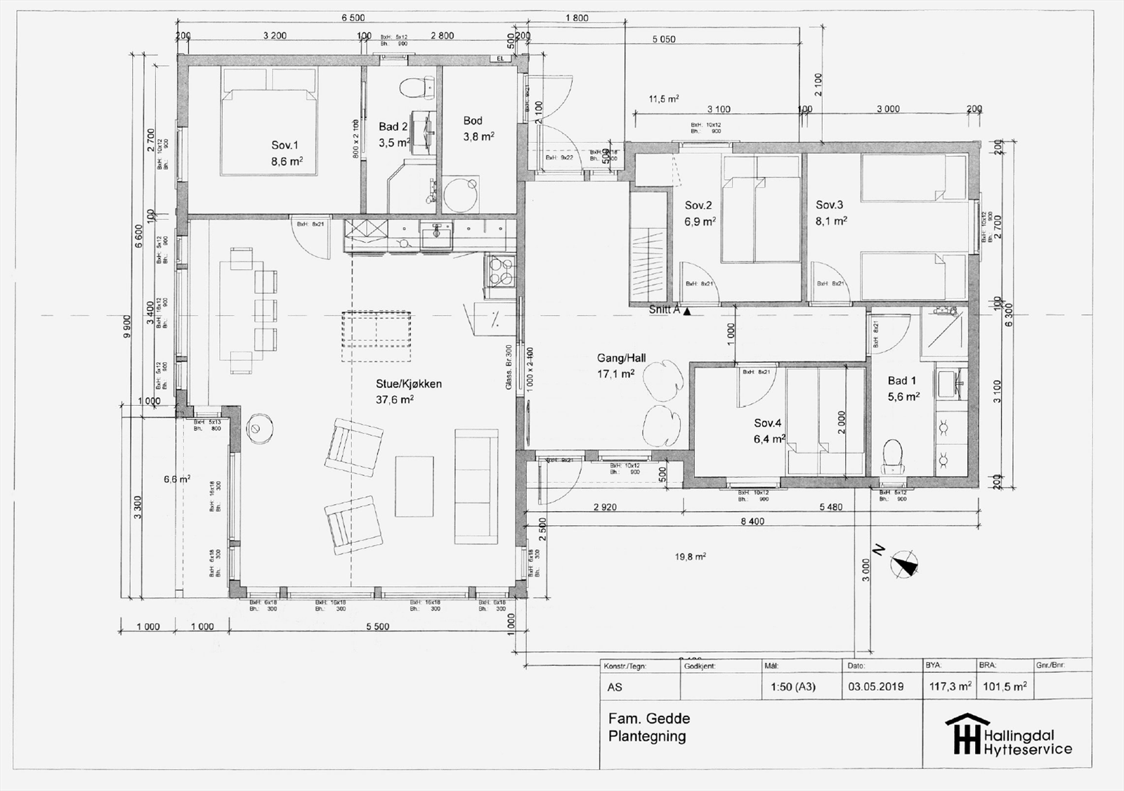 Plantegning/byggetegning Galleribilde