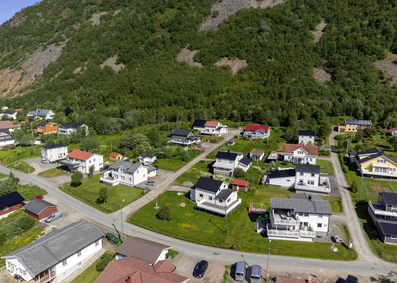 Eiendommen sett fra lufta Galleribilde