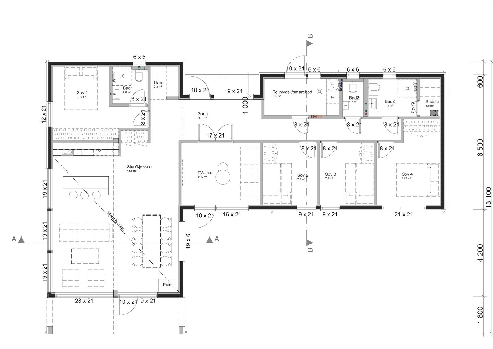 Plantegning Galleribilde
