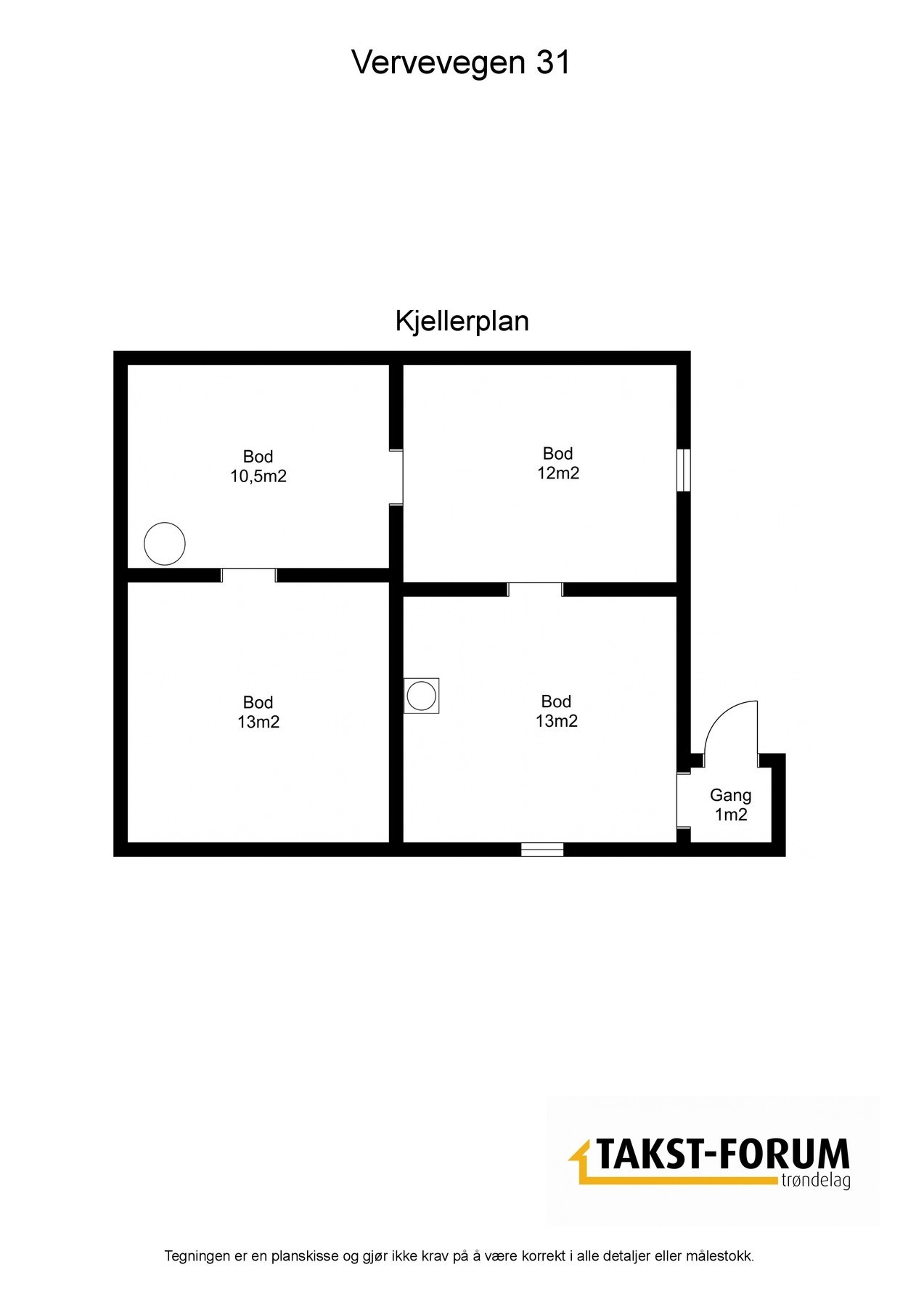 Planskisse kjelleretasje Galleribilde
