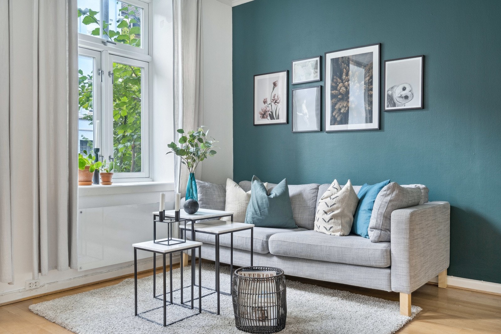 God takhøyde målt til 2,64m i stue og på soverom. Galleribilde