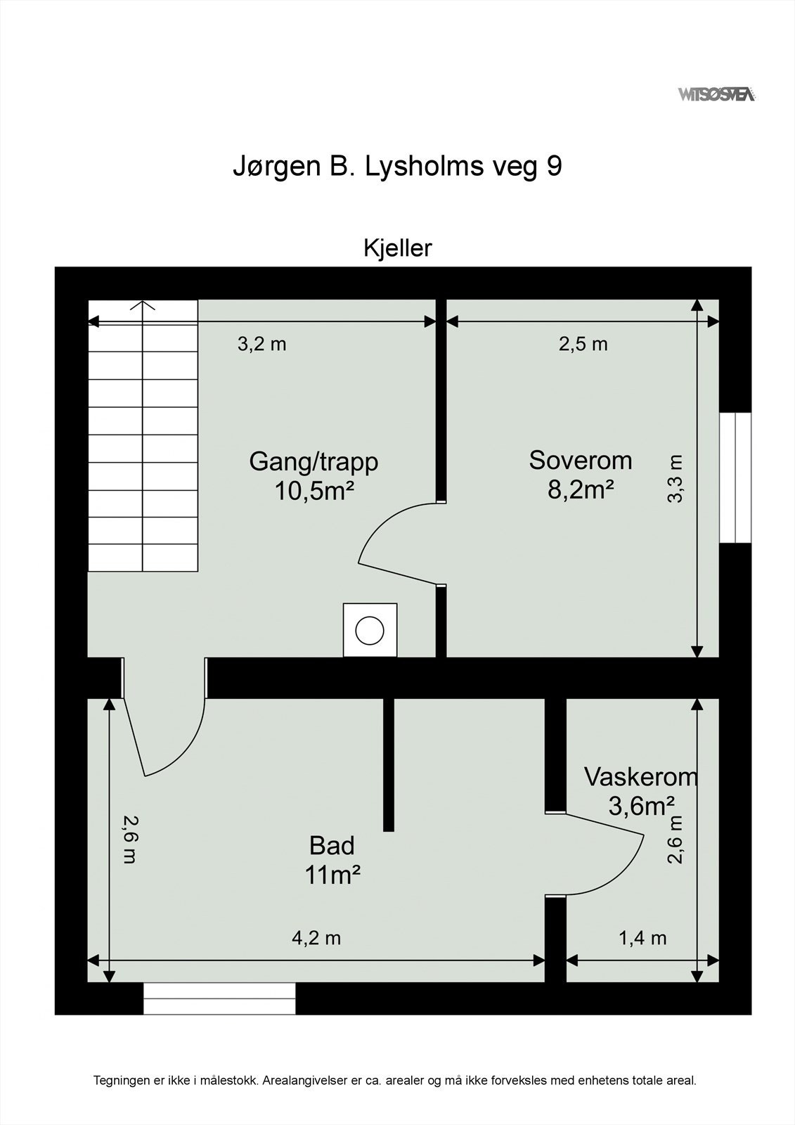 Planskisse underetasje. Galleribilde