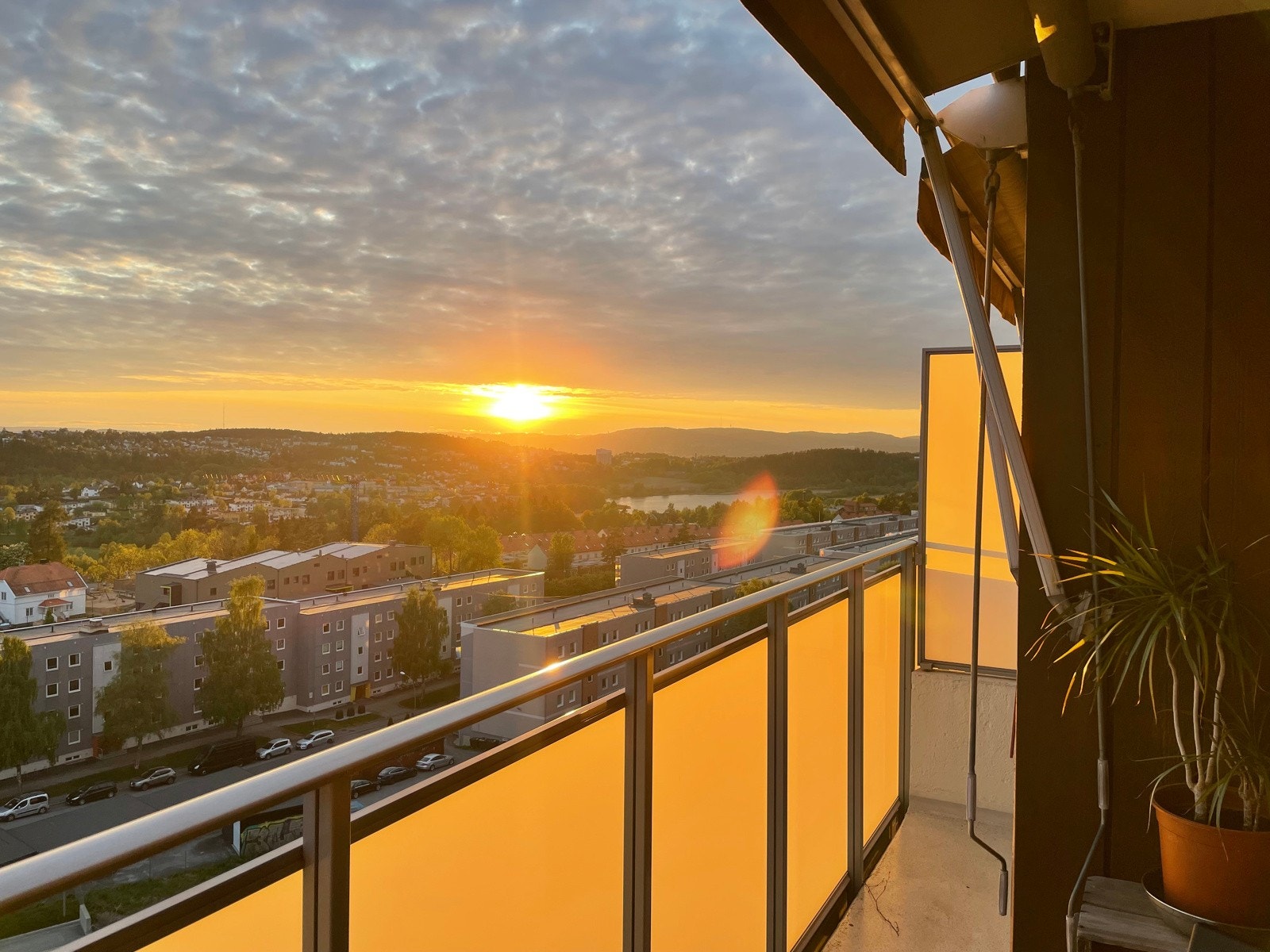 Flott solnedgang fra balkongen. Selgers private bilde. Galleribilde