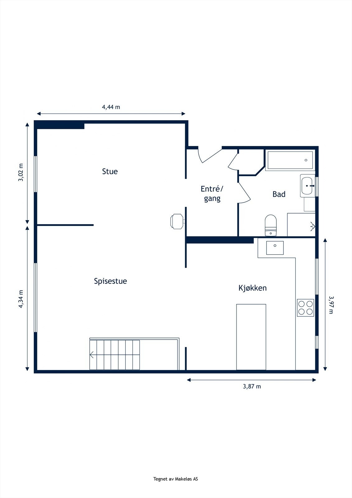 Plantegning 1.etasje. Galleribilde