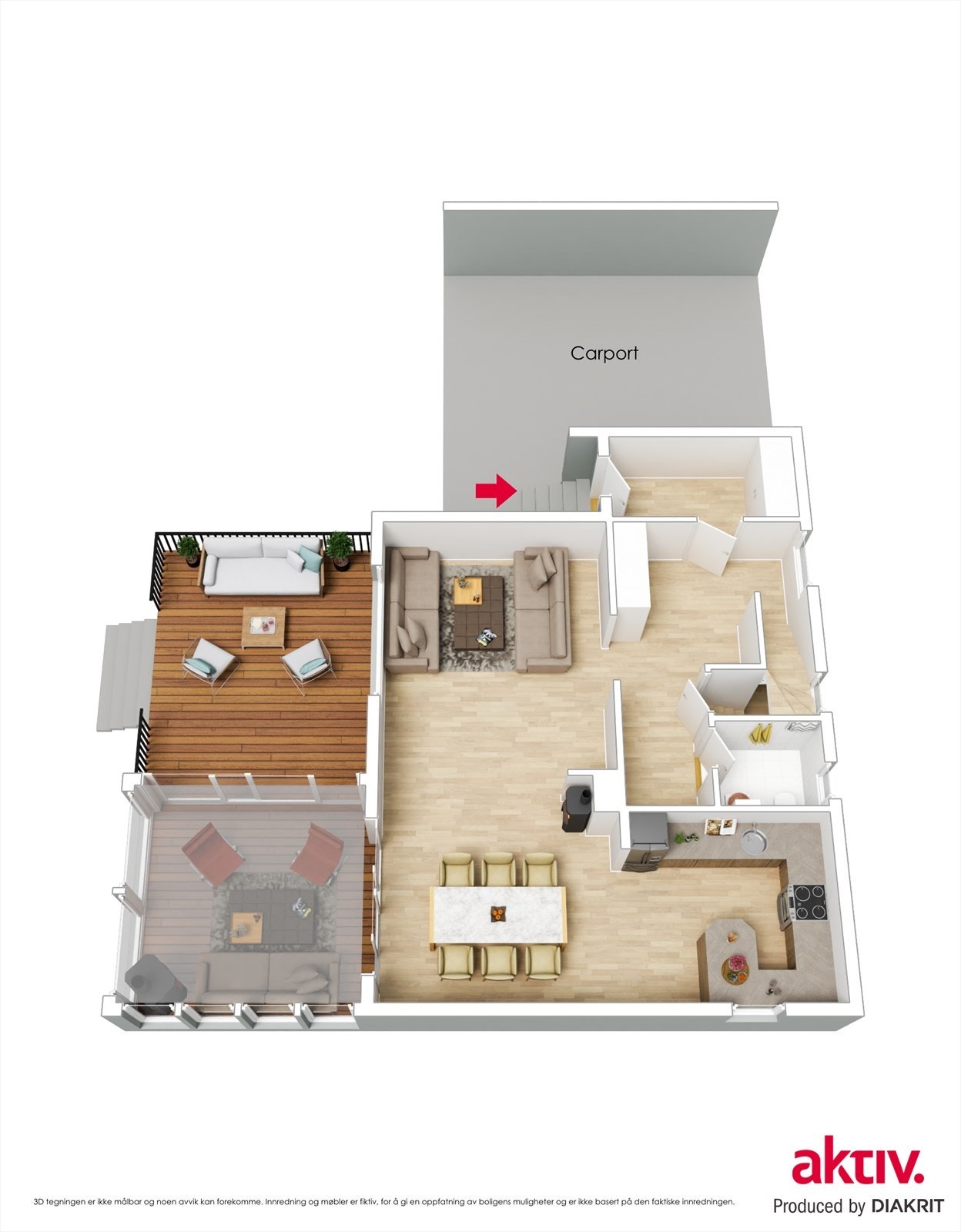 Plantegning 1. etasje Galleribilde