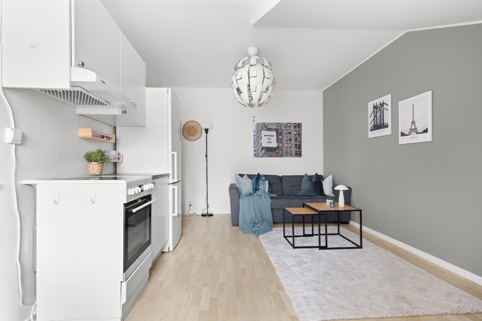 Et perfekt utgangspunkt til å innrede med egne møbler og gjenstander for å skape sitt personlig preg. Galleribilde