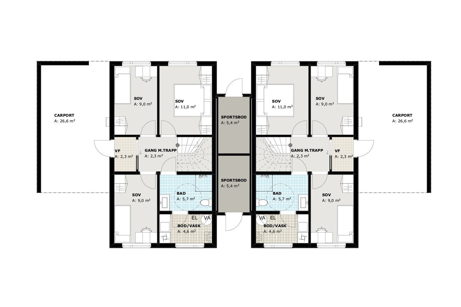 Plantegninger plan 1 Galleribilde