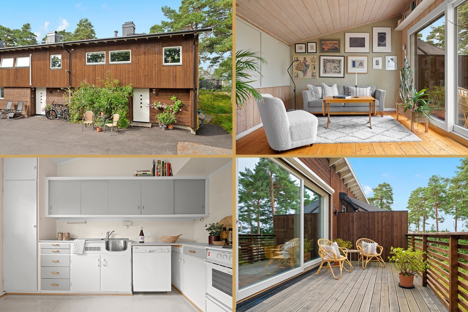 Velkommen til Kikkut 6C!
Et innholdsrikt rekkehus i ende, attraktivt beliggende på Mellomhagen.
Solrik veranda og terrasse med naturskjønne omgivelser. Garasjeplass.
Velkommen! Galleribilde