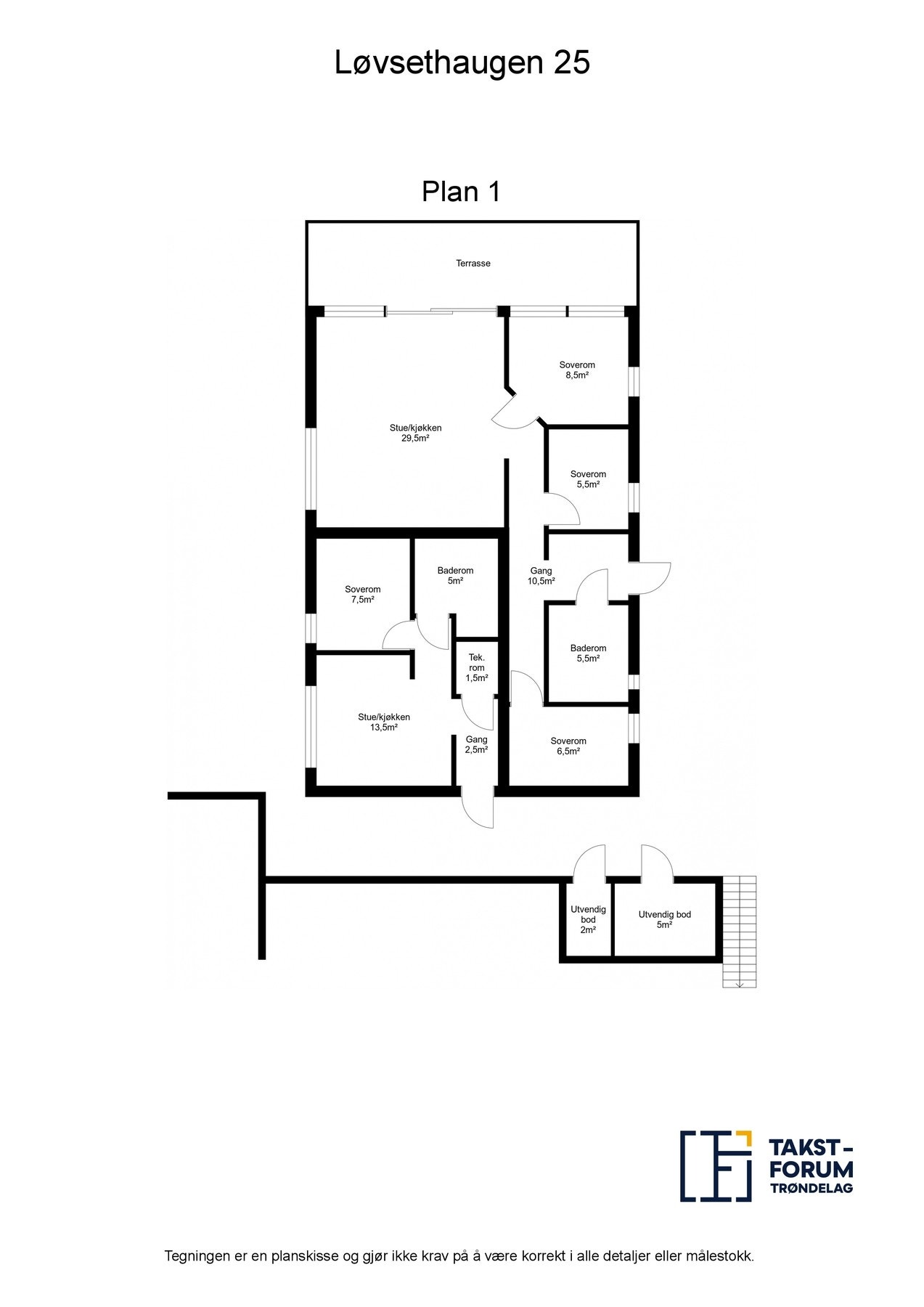 Planskisse sokkeletasje Galleribilde