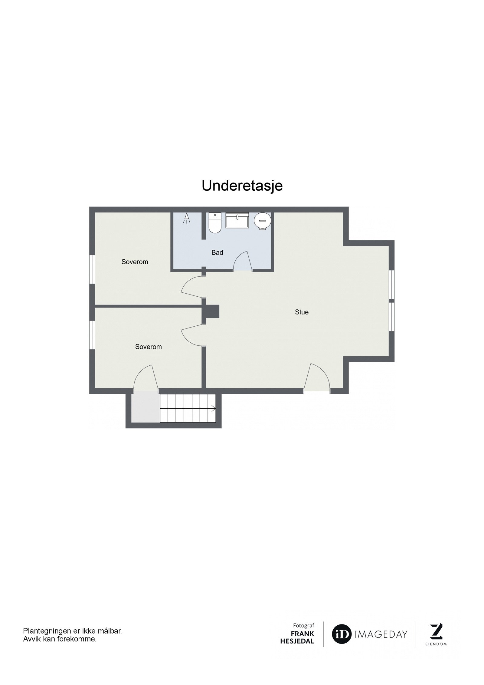 Plantegning underetasjen/hybelen. Galleribilde