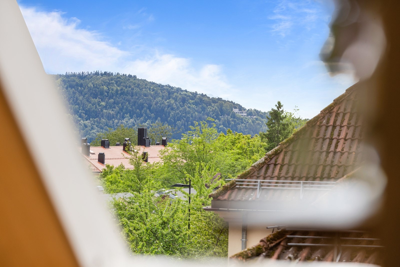 Leiligheten ligger svært flott til, hovedsaklig med utsyn mot parkområdet, uten innsyn. Her får du mye fin utsikt. Galleribilde