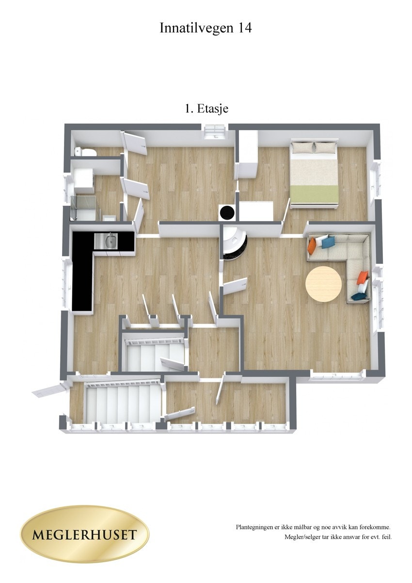 Plantegning 3D. Galleribilde