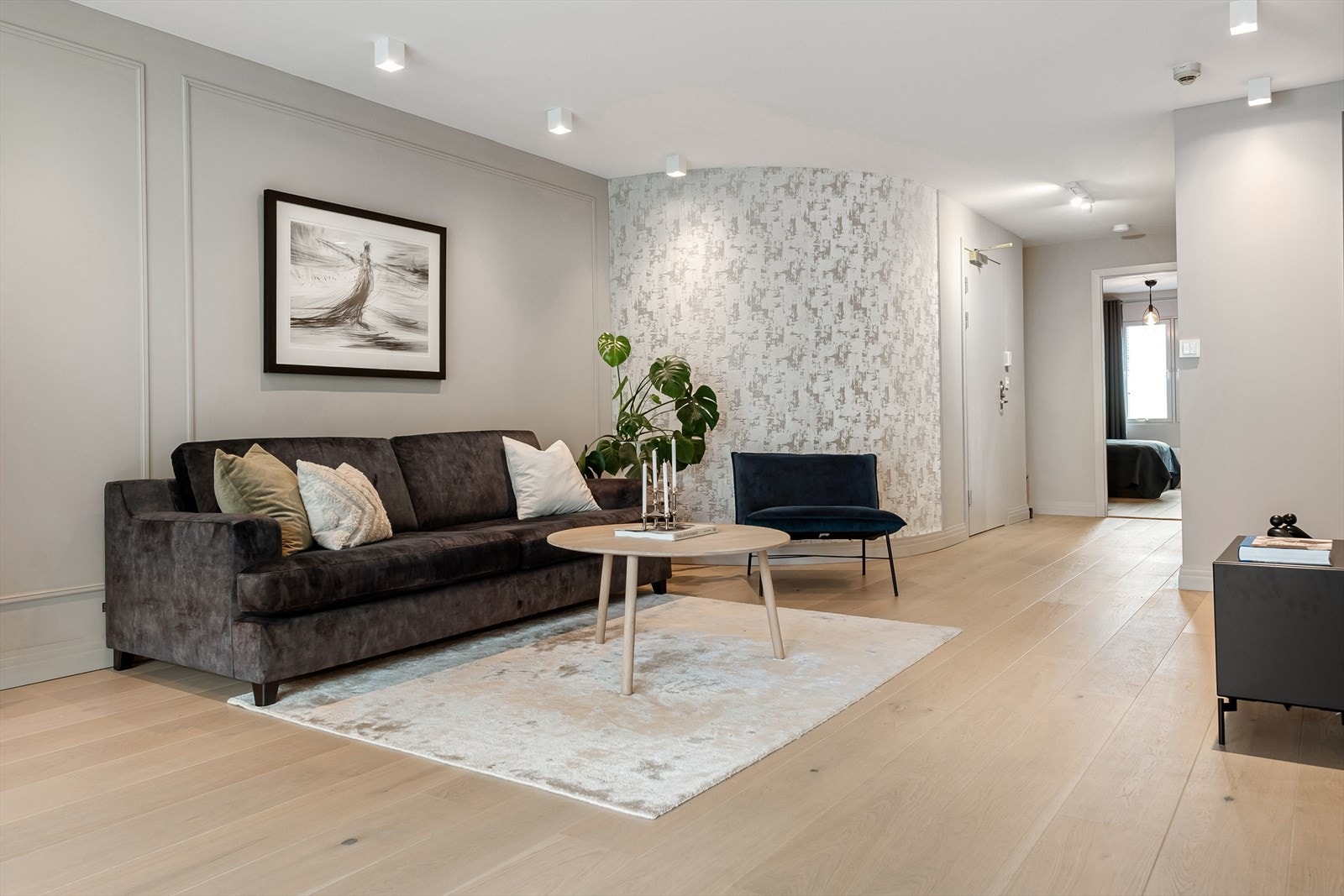 Leiligheten har en god planløsning og fremstår som enkel å møblere. Galleribilde