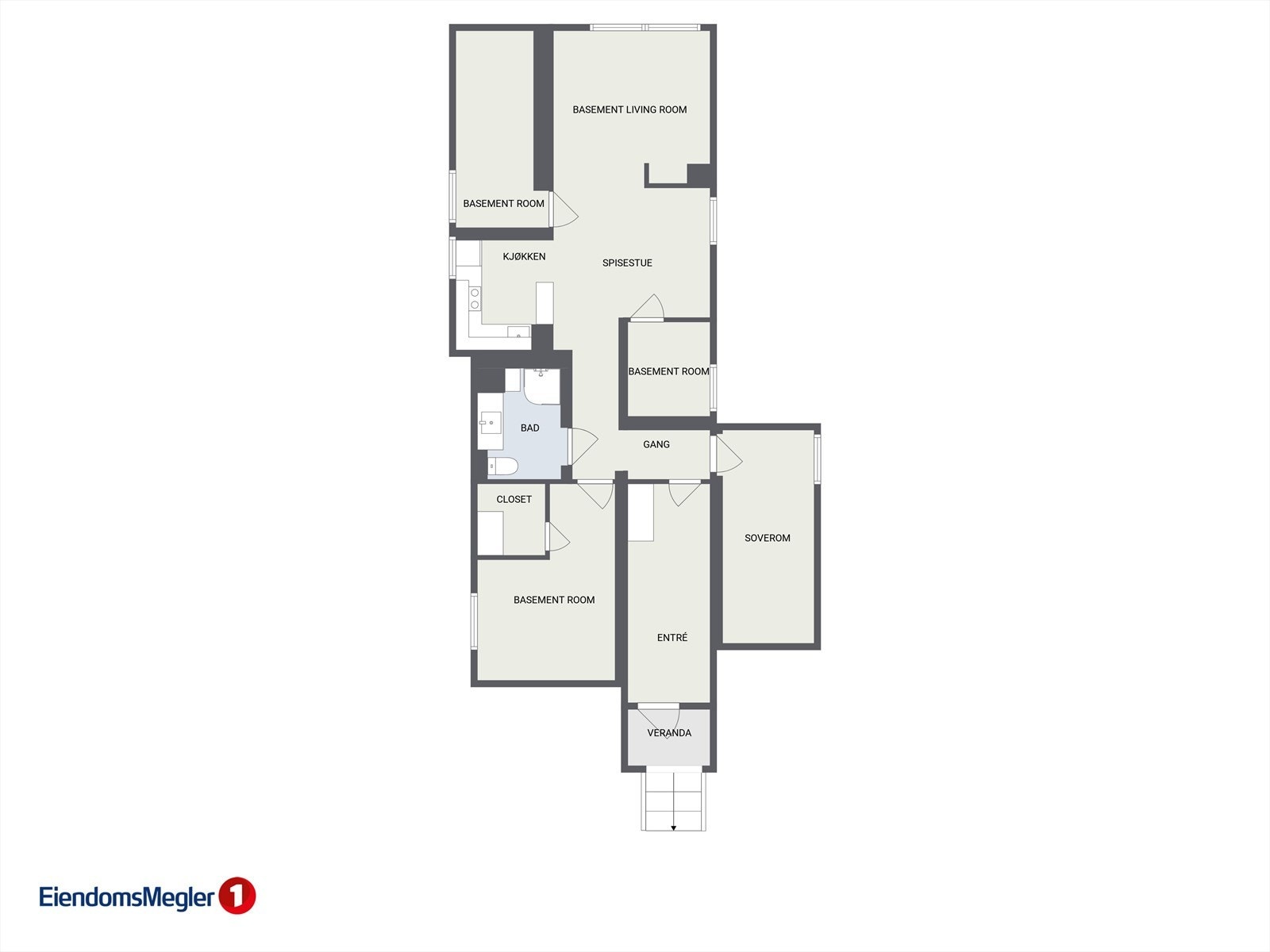 Planskisse kjeller Galleribilde