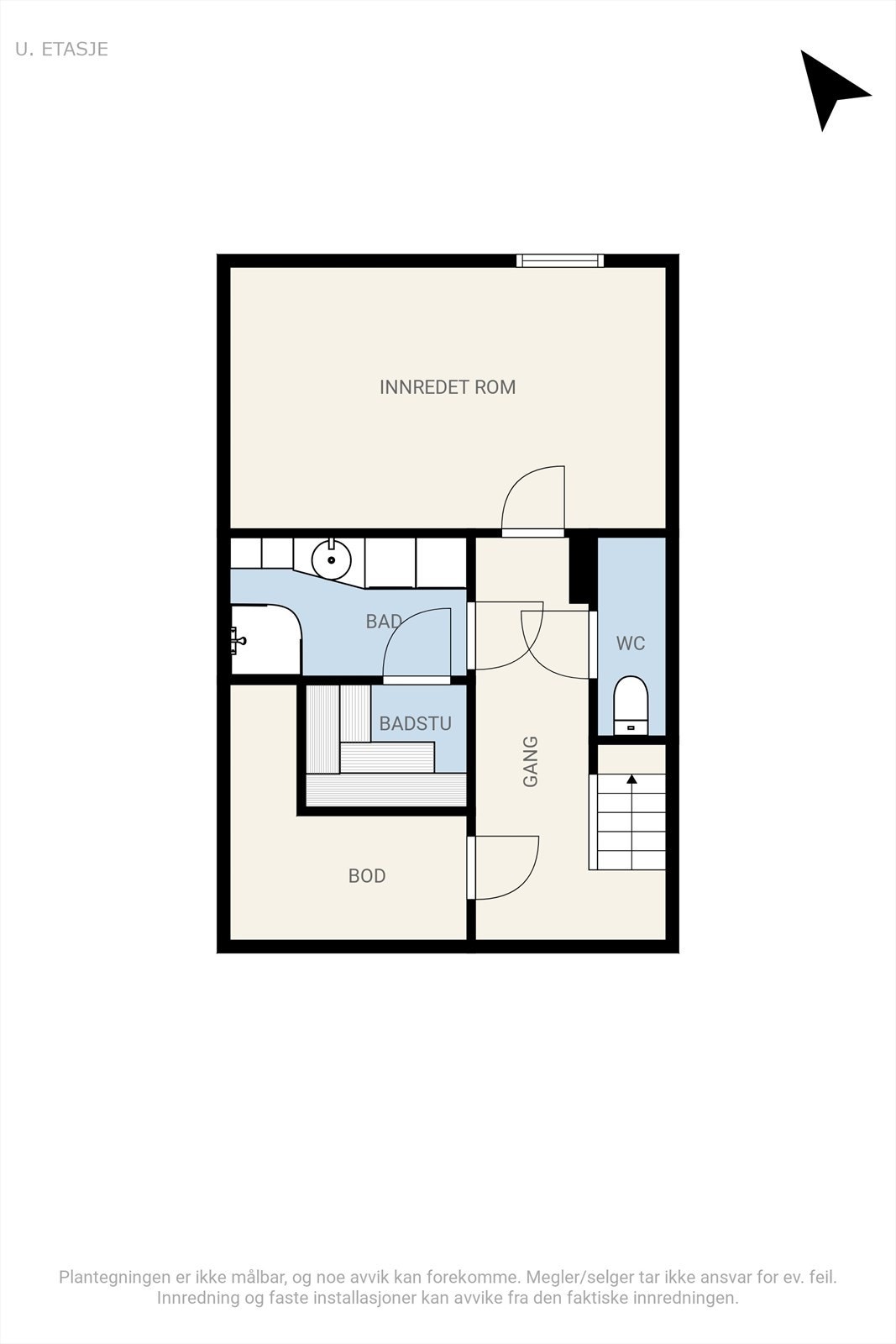 Plantegning underetasje. Galleribilde