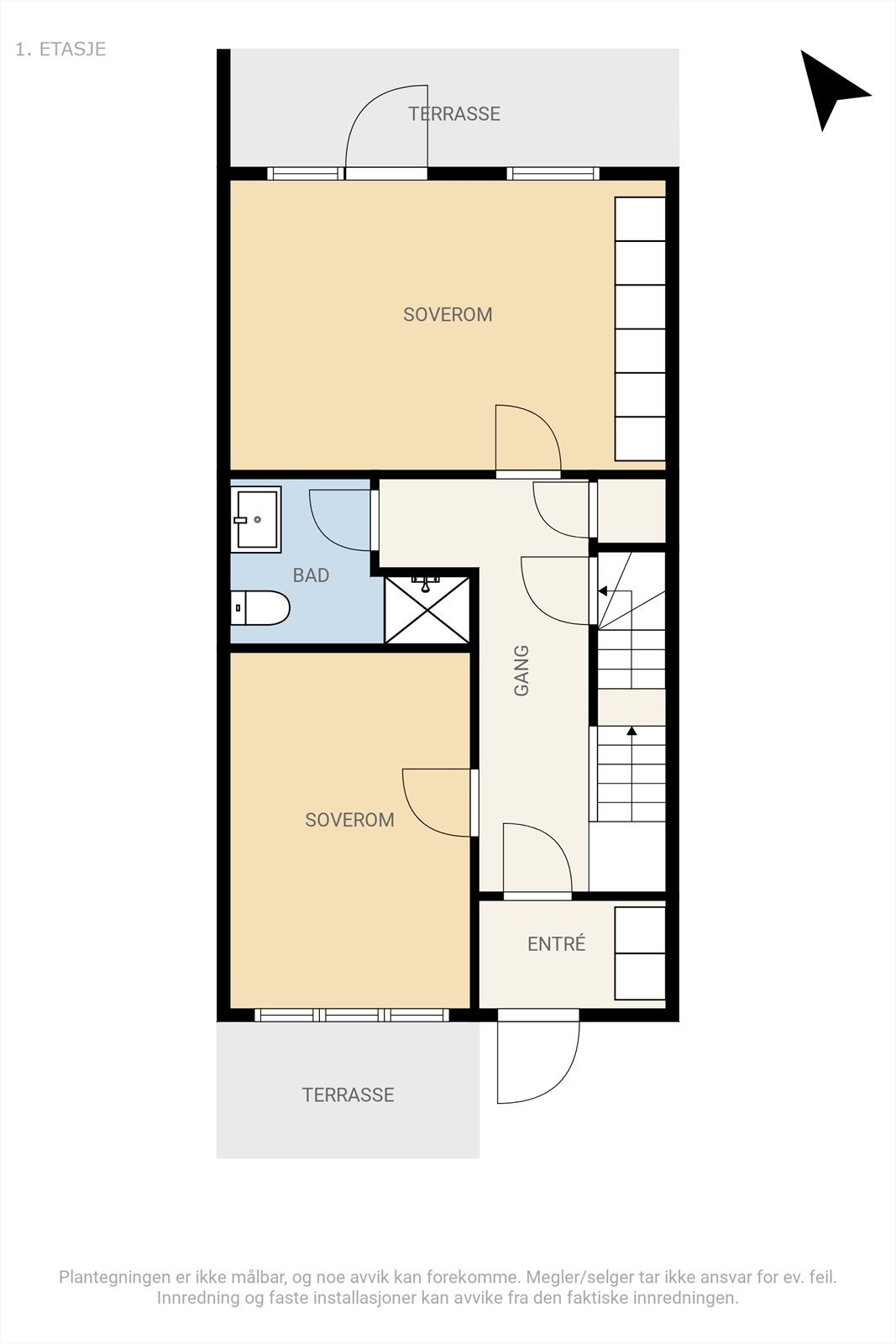 Plantegning 1. etasje. Galleribilde