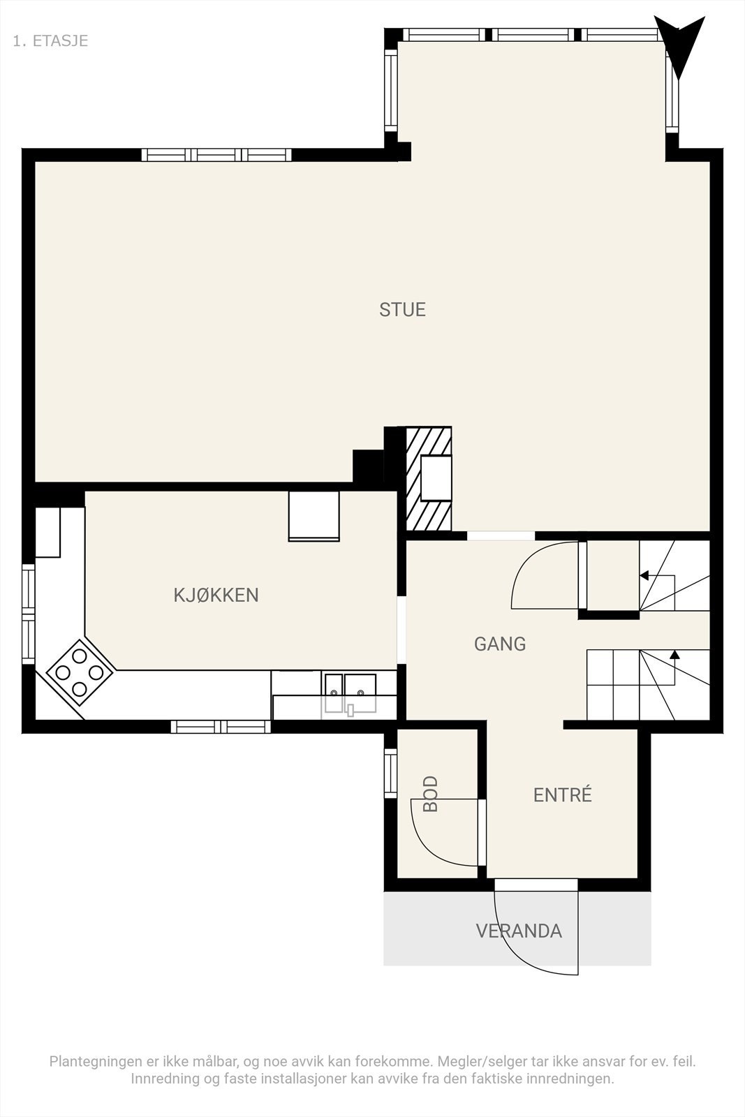 Plantegning 1.etasje. Galleribilde