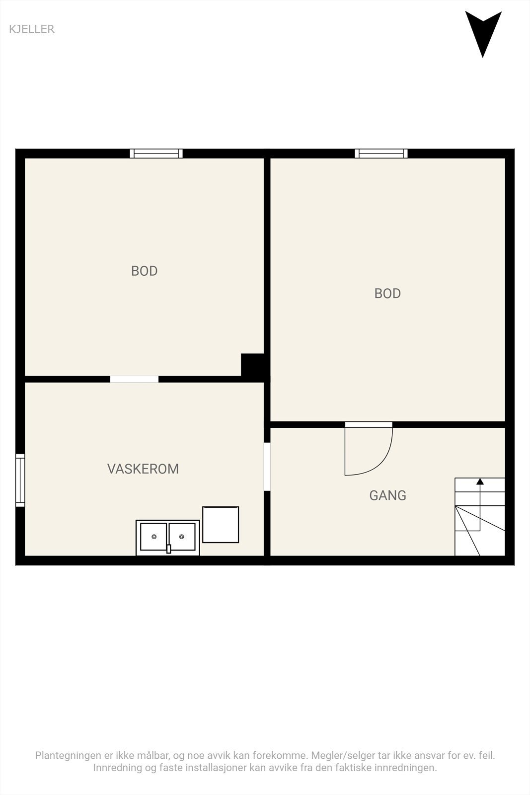 Plantegning kjeller. Galleribilde