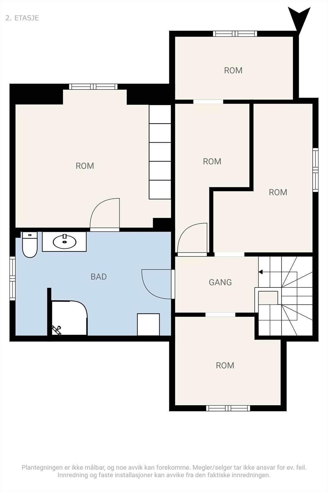 Plantegning 2.etasje. Galleribilde
