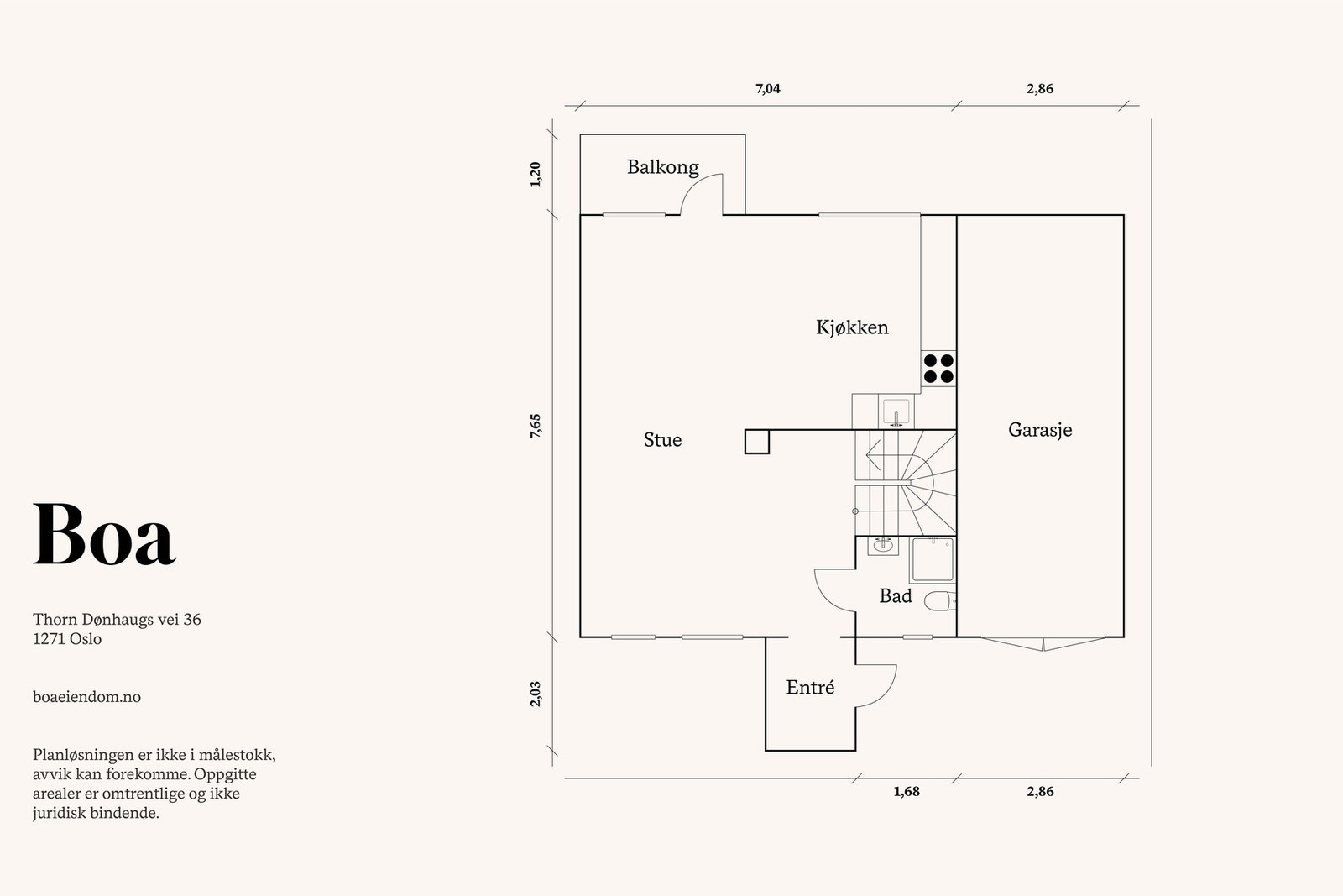 1. etasje: Entré/bad, stue/kjøkken/spisestue med trapp. Terrasse. Galleribilde