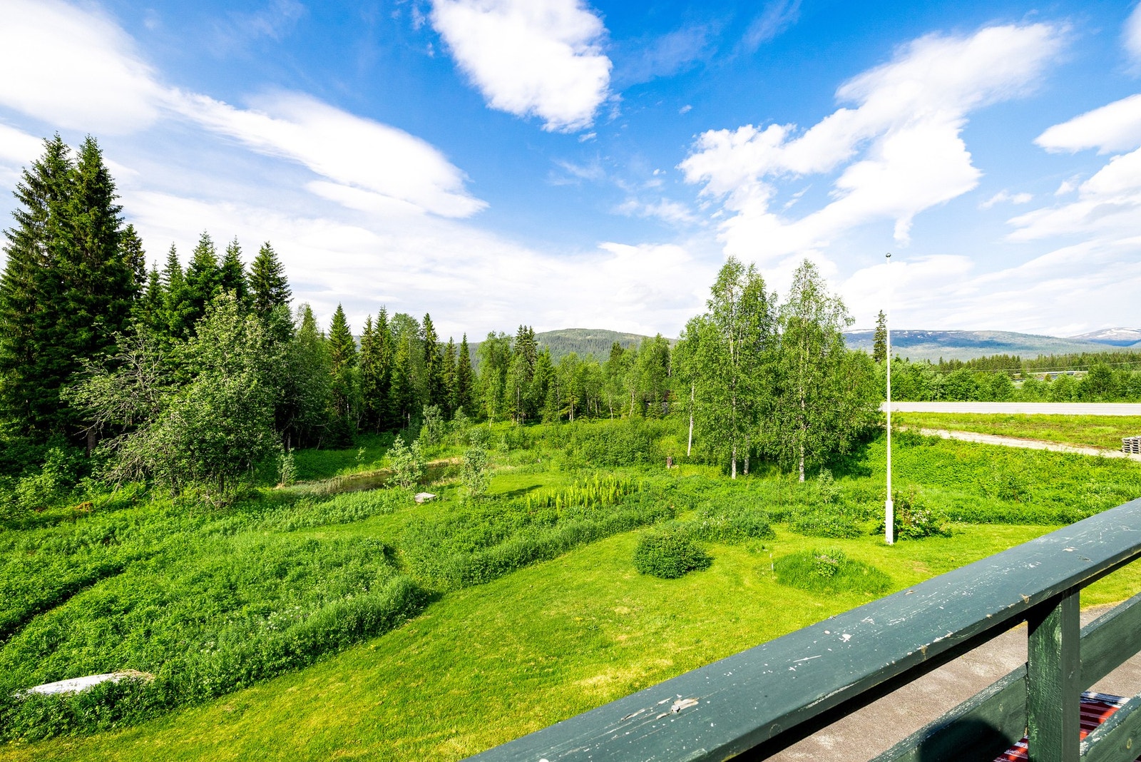 Utsikt fra terrasse på loft Galleribilde