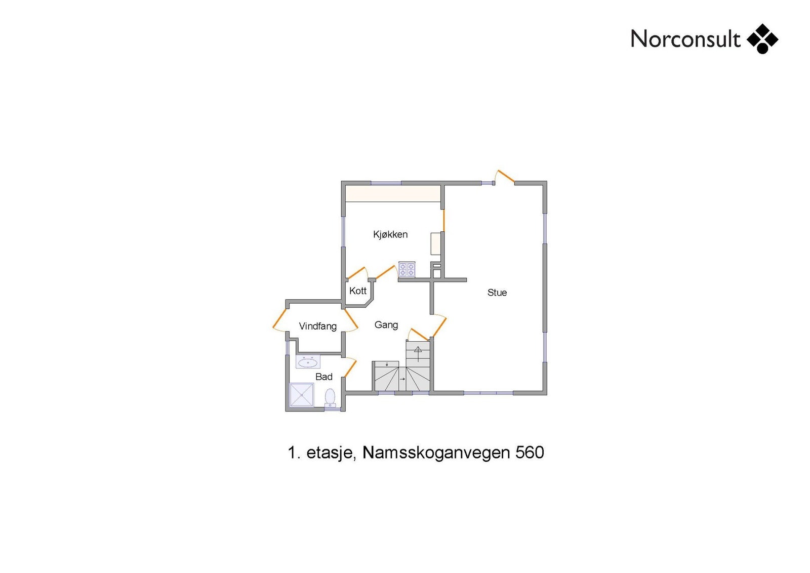 Planskisse 1. etasje Galleribilde